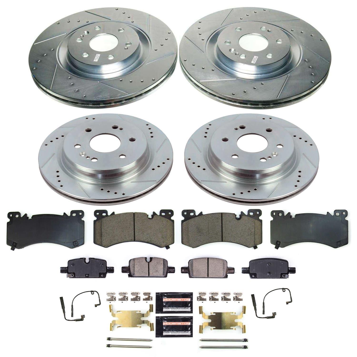 PowerStop Z23 Evolution Sport Brake Upgrade Kits for 2023-2024 SILVERADO 1500, 2021-2024 TAHOE - K8939 Rotor and Pad Combos, Upgrade, Cross-drilled/Slotted Rotors, Carbon Fiber Ceramic Pads, Front and Rear, Chevrolet, Kit thumbnail 7