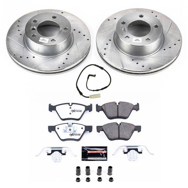 PowerStop Z23 Evolution Sport Brake Upgrade Kits for 2017-2020 CONTINENTAL, 2017-2019 FUSION - K8975 Rotor and Pad Combos, Upgrade, Cross-drilled/Slotted Rotors, Carbon Fiber Ceramic Pads, Front and Rear, Ford, Lincoln, Kit thumbnail 5