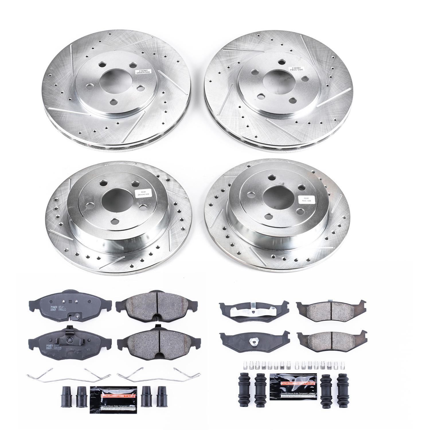 Power Stop 01-06 Dodge Stratus Front & Rear Z23 Evolution Brake Kit (1x psbK1687, 1x psbK1684) thumbnail 8