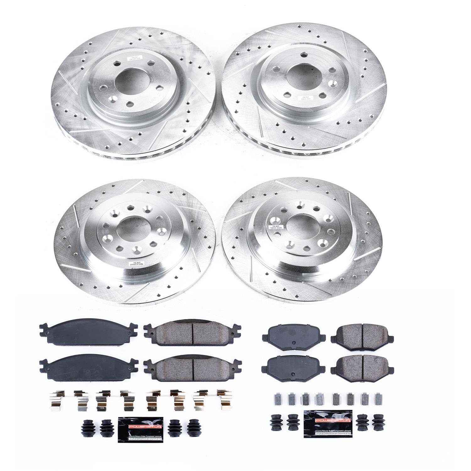 Power Stop 2010 Lincoln MKT Front & Rear Z23 Evolution Brake Kit (1x psbK5509, 1x psbK8846) thumbnail 8
