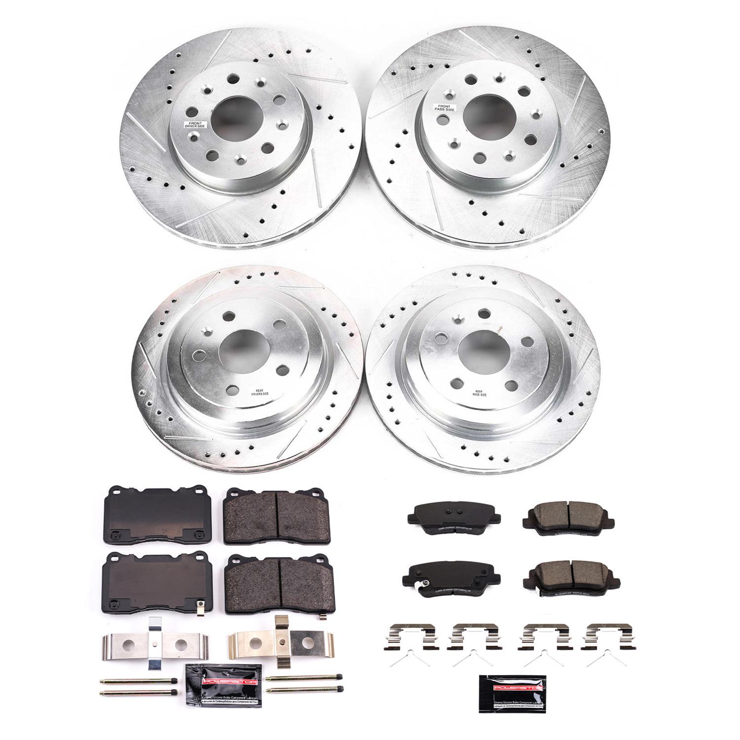 Power Stop 2019 Cadillac CTS Front & Rear Z23 Evolution Brake Kit (1x psbK7001, 1x psbK8965) thumbnail 3
