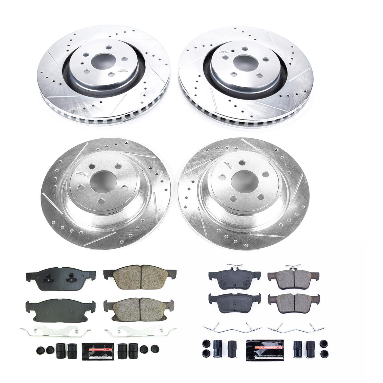 Power Stop 17-20 Lincoln MKZ Front & Rear Z23 Evolution Brake Kit (1x psbK7144, 1x psbK8960) thumbnail 8