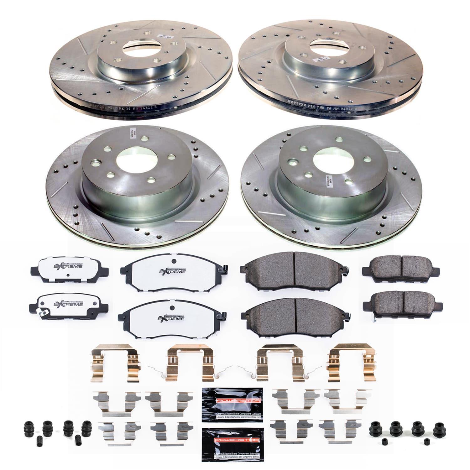 Power Stop 08-09 Infiniti EX35 Front and Rear Z26 Street Brake Kit (1x psbK112-26, 1x psbK9064-26) thumbnail 3