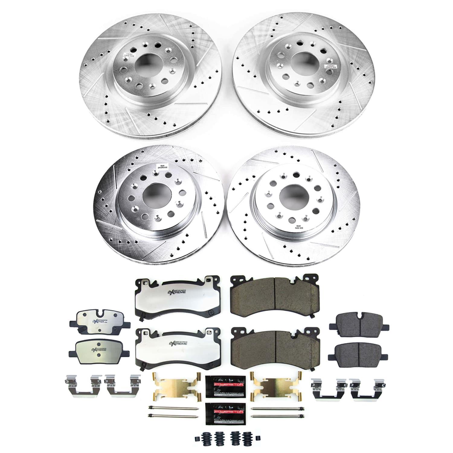 Power Stop 2022 Cadillac XT6 Front and Rear Z36 Truck & Tow Brake Kit (1x psbK8683-36, 1x psbK9076-36) thumbnail 4