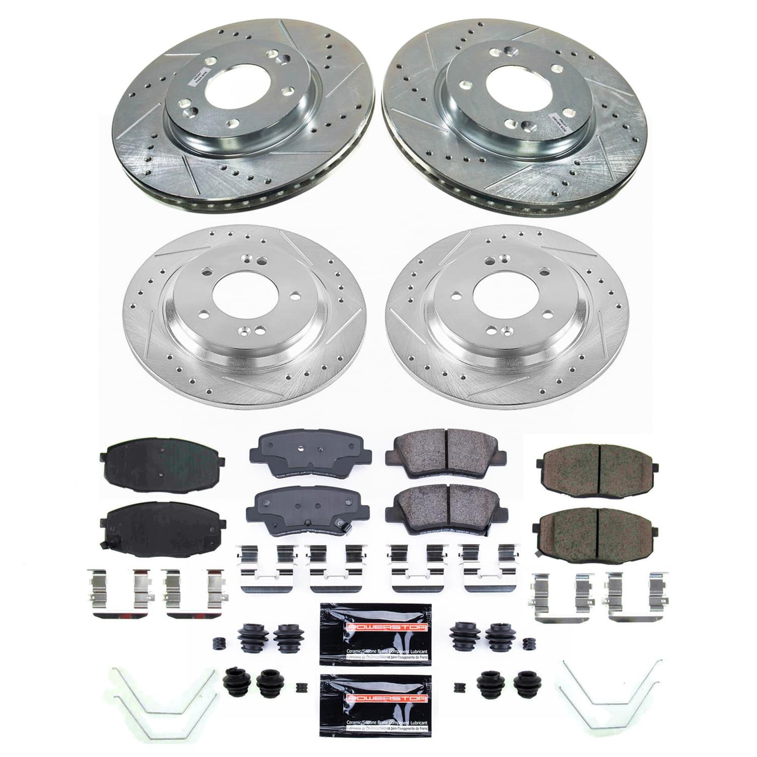 Power Stop 2022 Kia Forte Front and Rear Z23 Evolution Brake Kit (1x psbK6985, 1x psbK8749) thumbnail 6