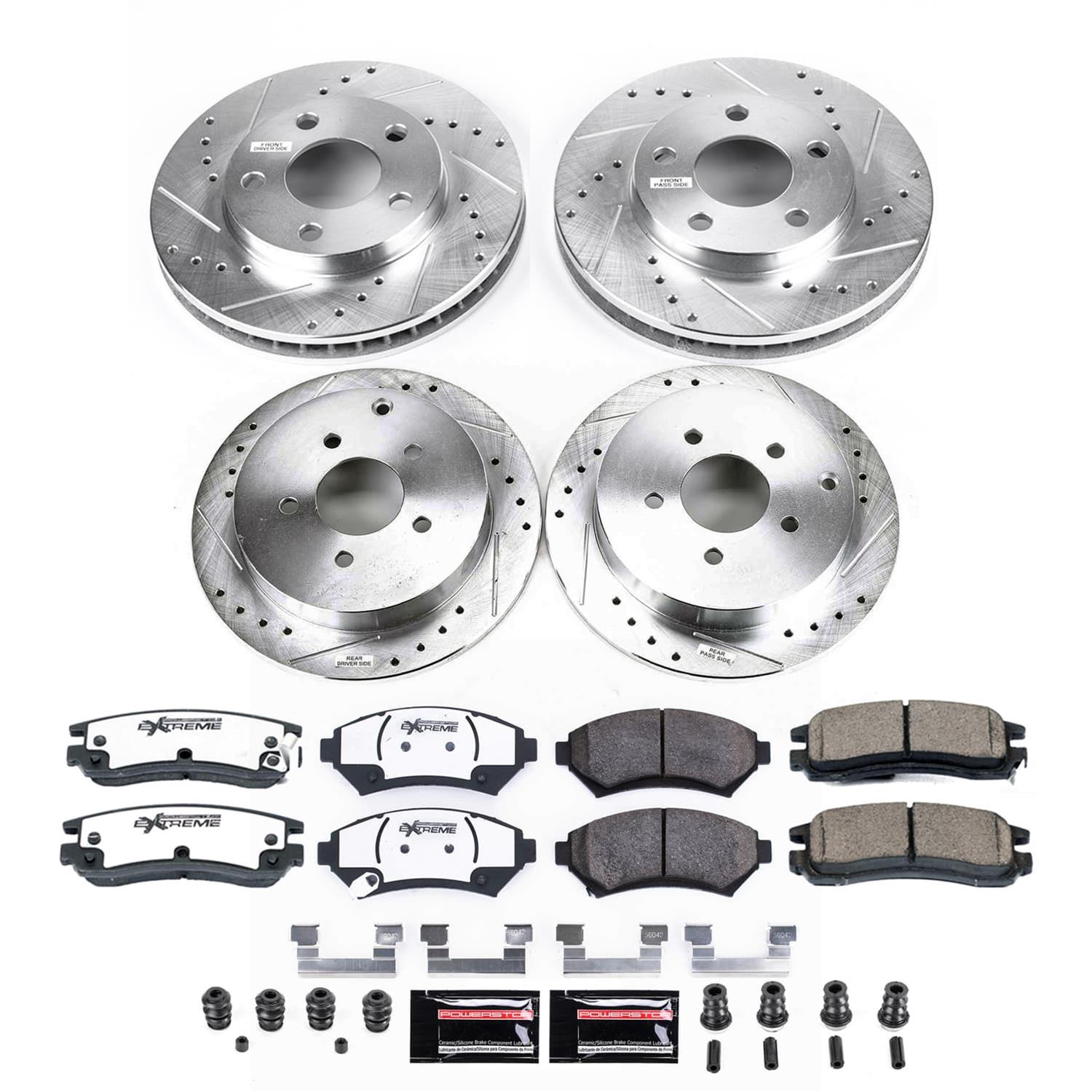 Power Stop 02-04 Oldsmobile Silhouette Front and Rear Z26 Street Brake Kit (1x psbK2553-26, 1x psbK5135-26) thumbnail 3