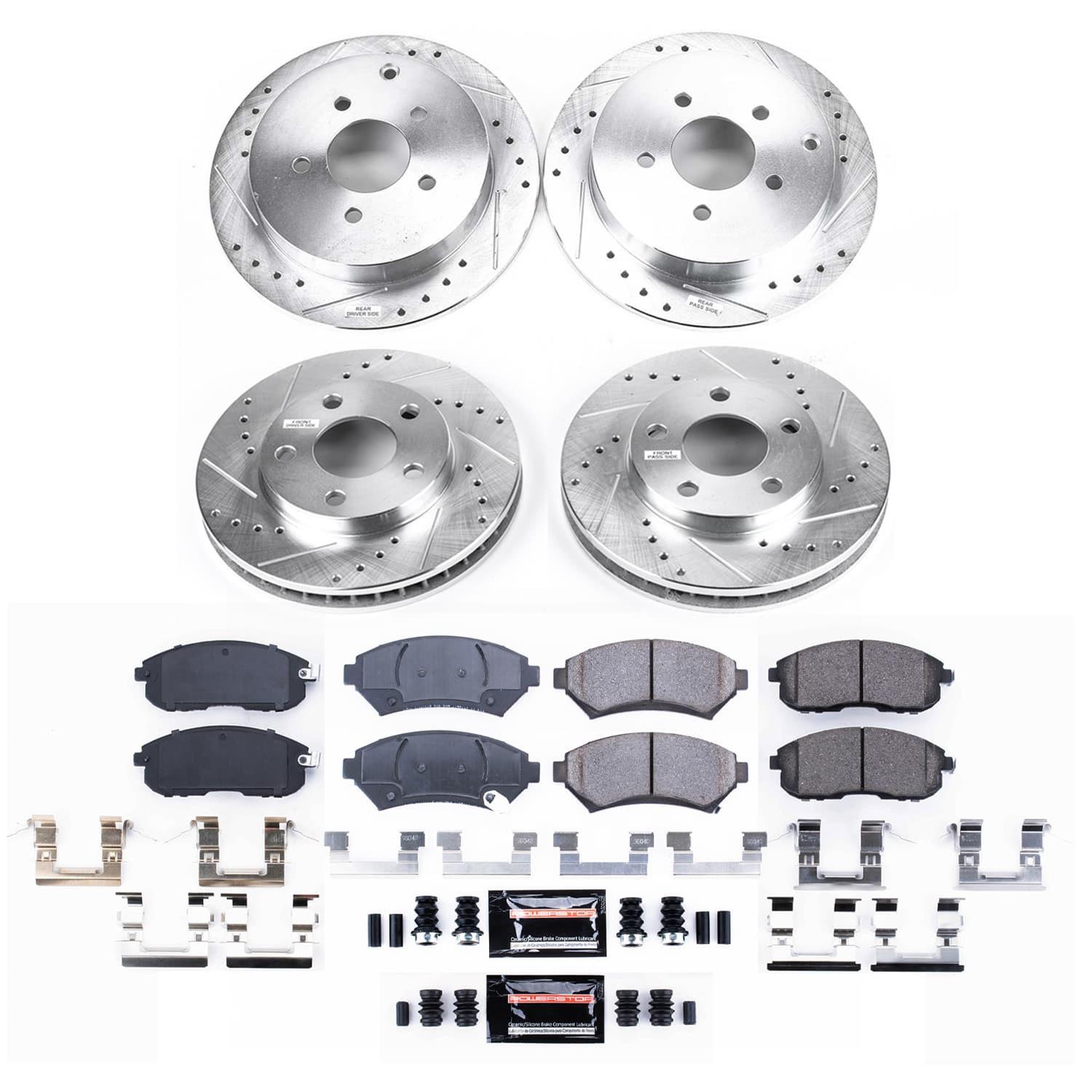 Power Stop 02-04 Oldsmobile Silhouette Front and Rear Z23 Evolution Brake Kit (1x psbK5135, 1x psbK2553) thumbnail 9