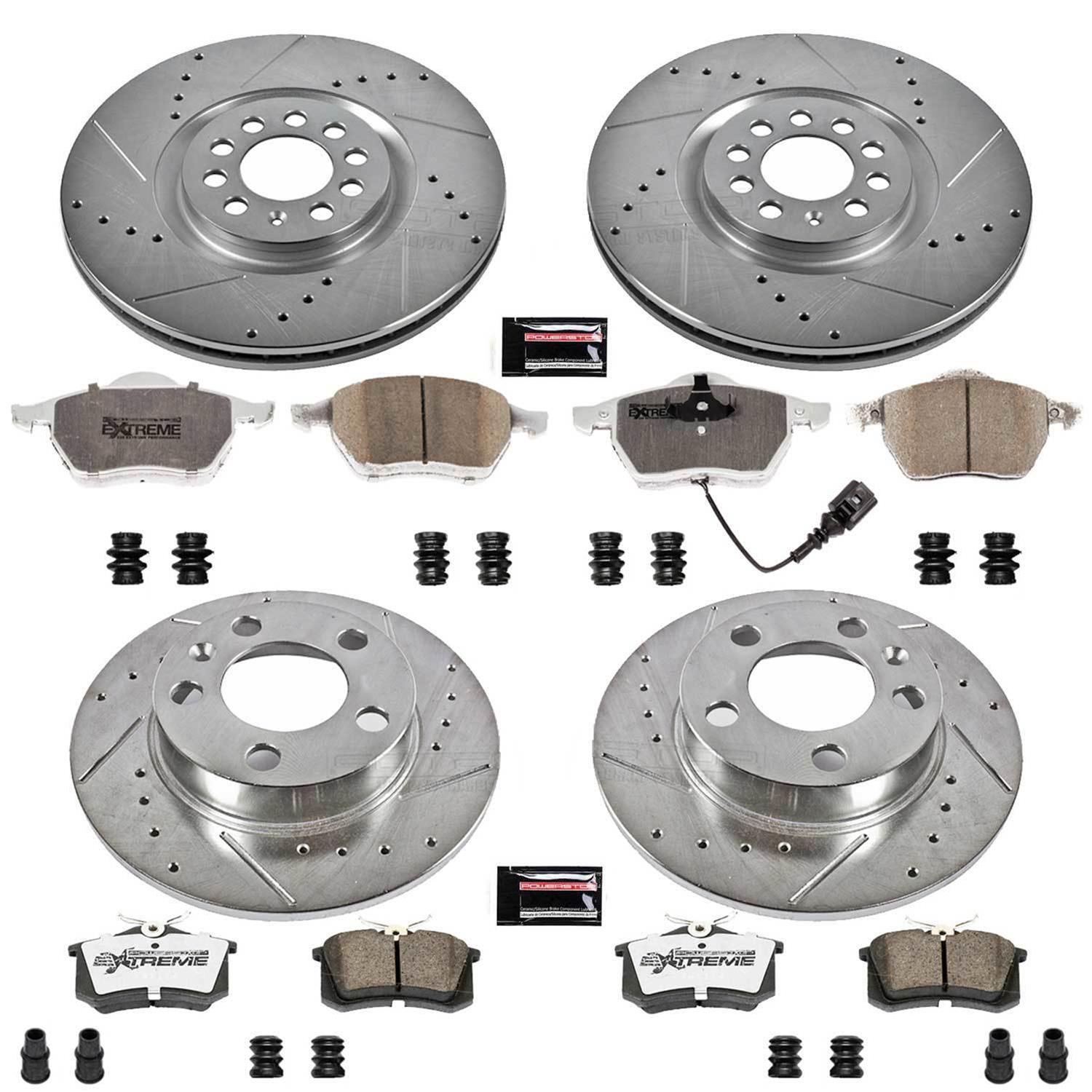 Power Stop 99-06 Audi TT Front & Rear Z26 Street Warrior Brake Kit (1x psbK848-26, 1x psbK914-26) thumbnail 3