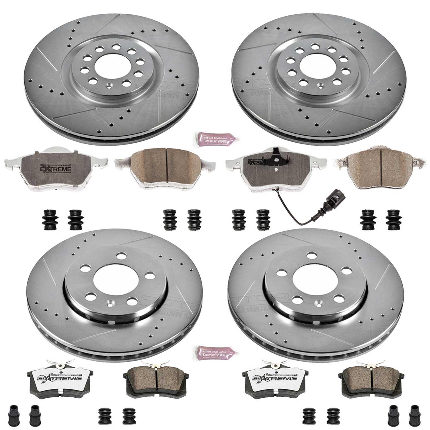 PowerStop Front & Rear Z26 Street Kit w/ Calipers | Jeep Commander (2006–2010) (KC2220-26) main image 1