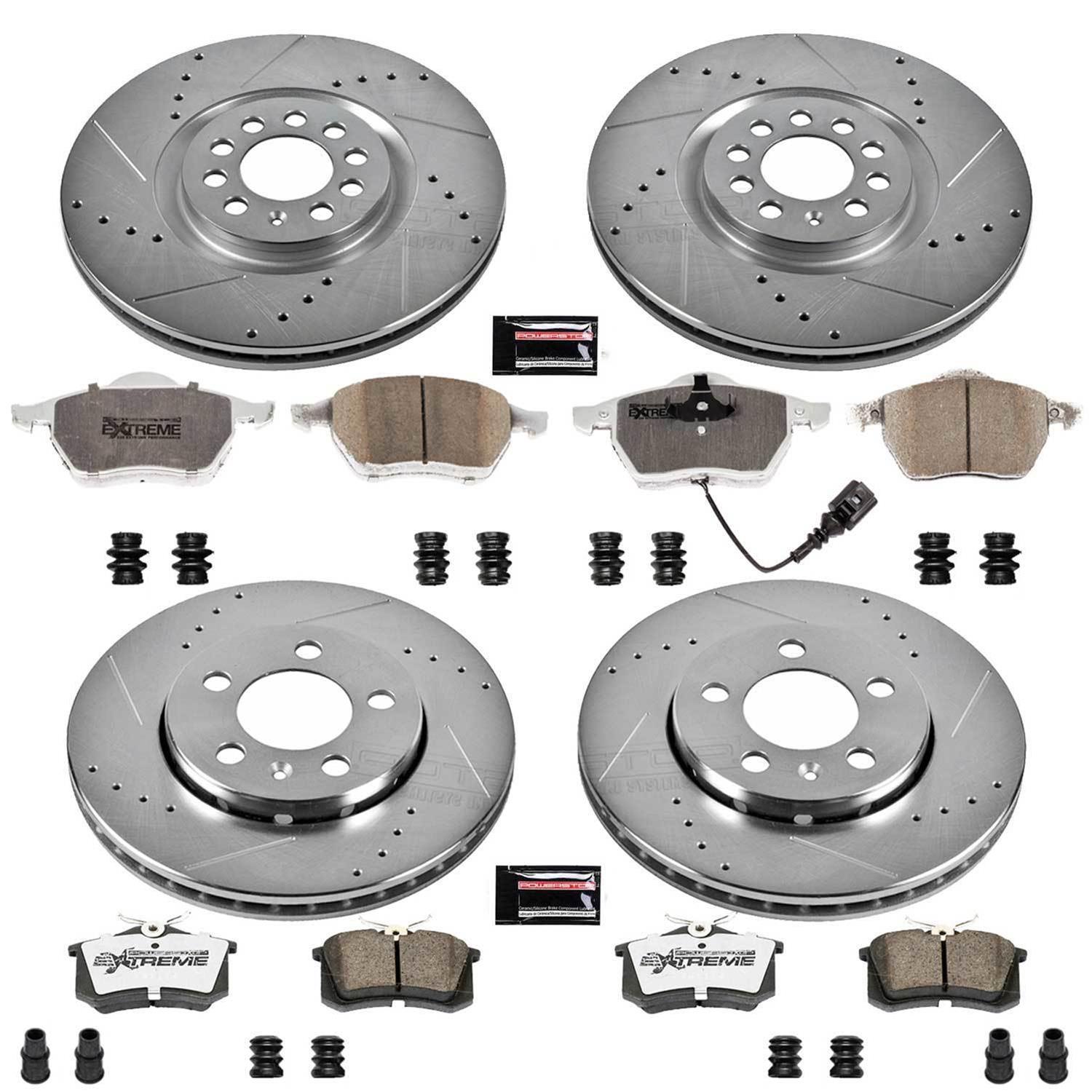 Power Stop 00-06 Audi TT Quattro Front & Rear Z26 Street Warrior Brake Kit (1x psbK914-26, 1x psbK920-26) thumbnail 4