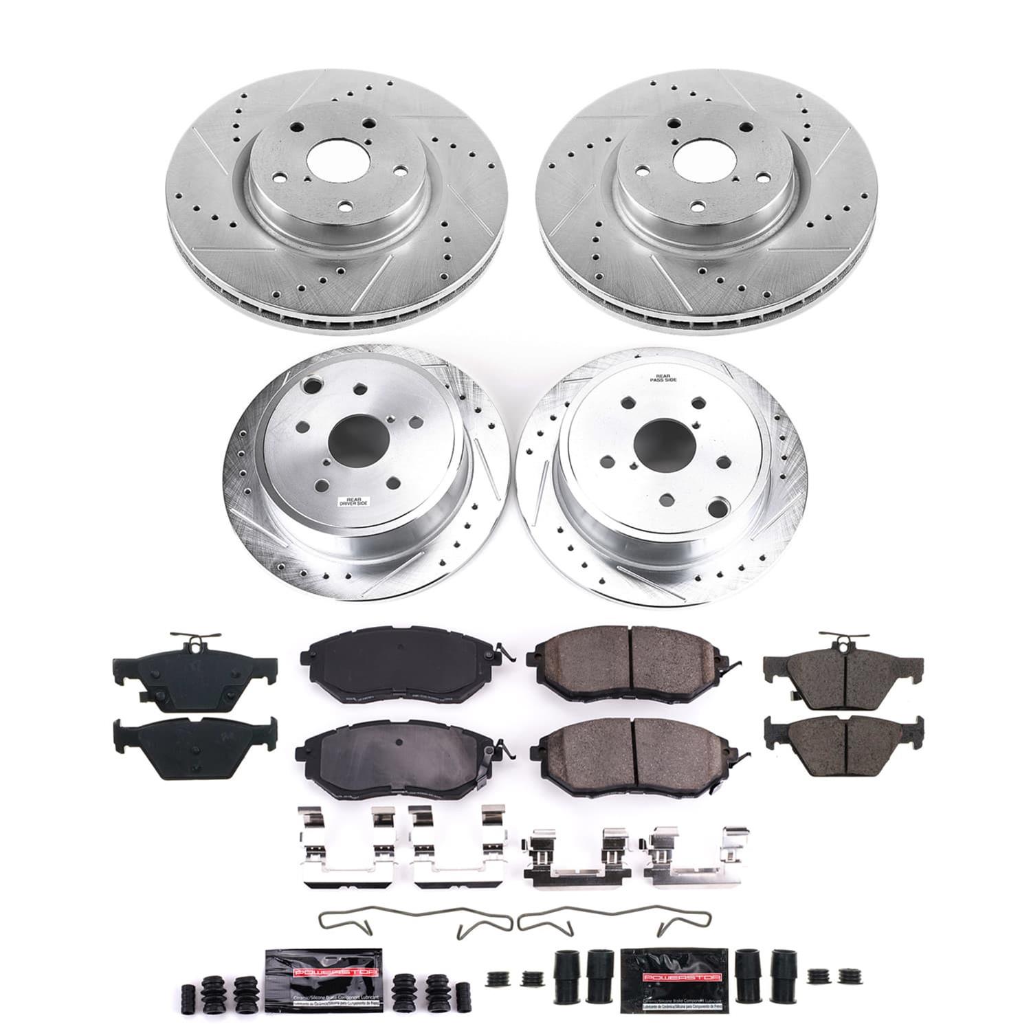 Power Stop 2021 Subaru WRX Front and Rear Z23 Evolution Brake Kit (1x psbK4603, 1x psbK9014) thumbnail 9
