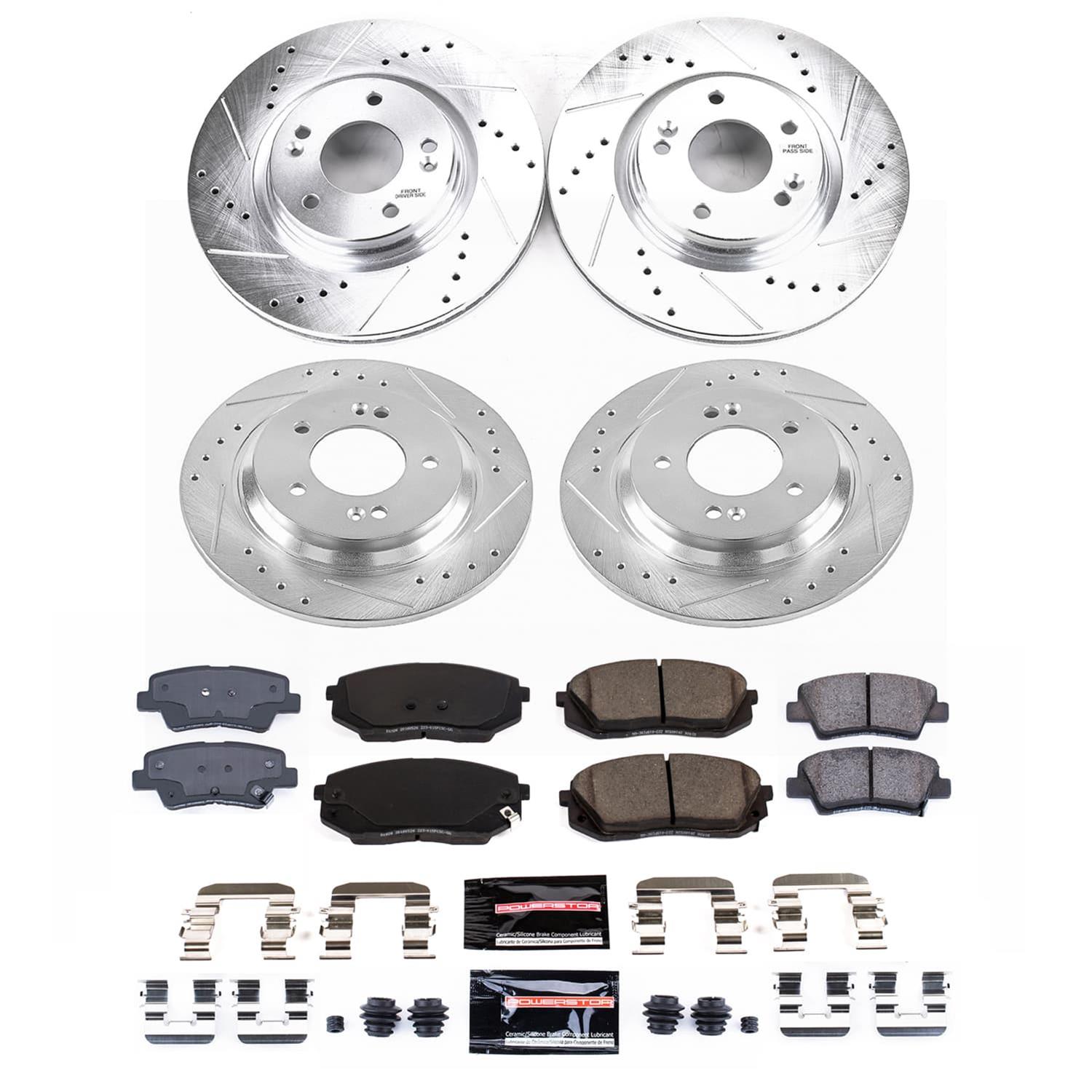 Power Stop 2020 Kia Optima Front and Rear Z23 Evolution Brake Kit (1x psbK7353, 1x psbK6985) thumbnail 9