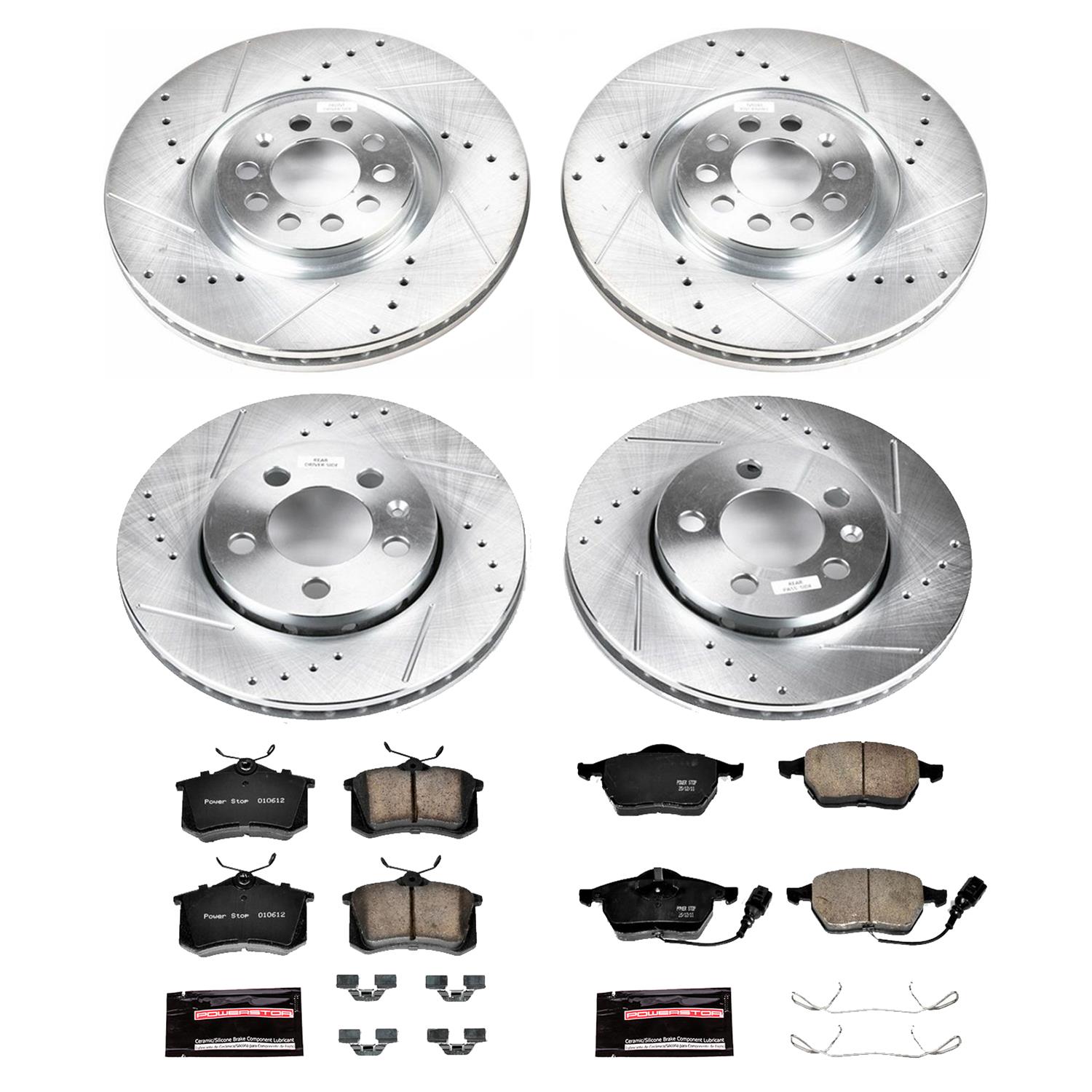 Power Stop 00-06 Audi TT Quattro Front & Rear Z23 Evolution Sport Brake Kit (1x psbK914, 1x psbK920) thumbnail 8