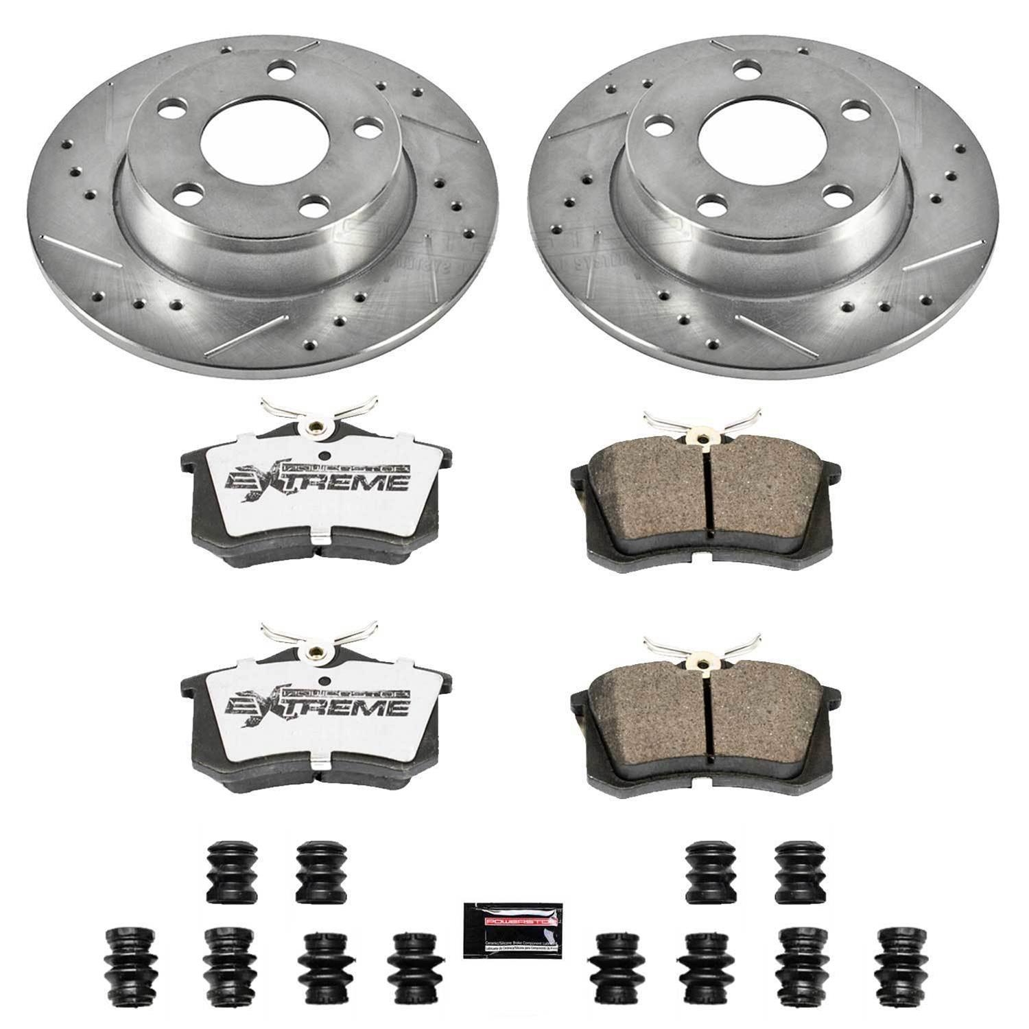 Power Stop 98-04 Audi A6 Quattro Front & Rear Z26 Street Warrior Brake Kit (1x psbK941-26, 1x psbK636-26) thumbnail 4