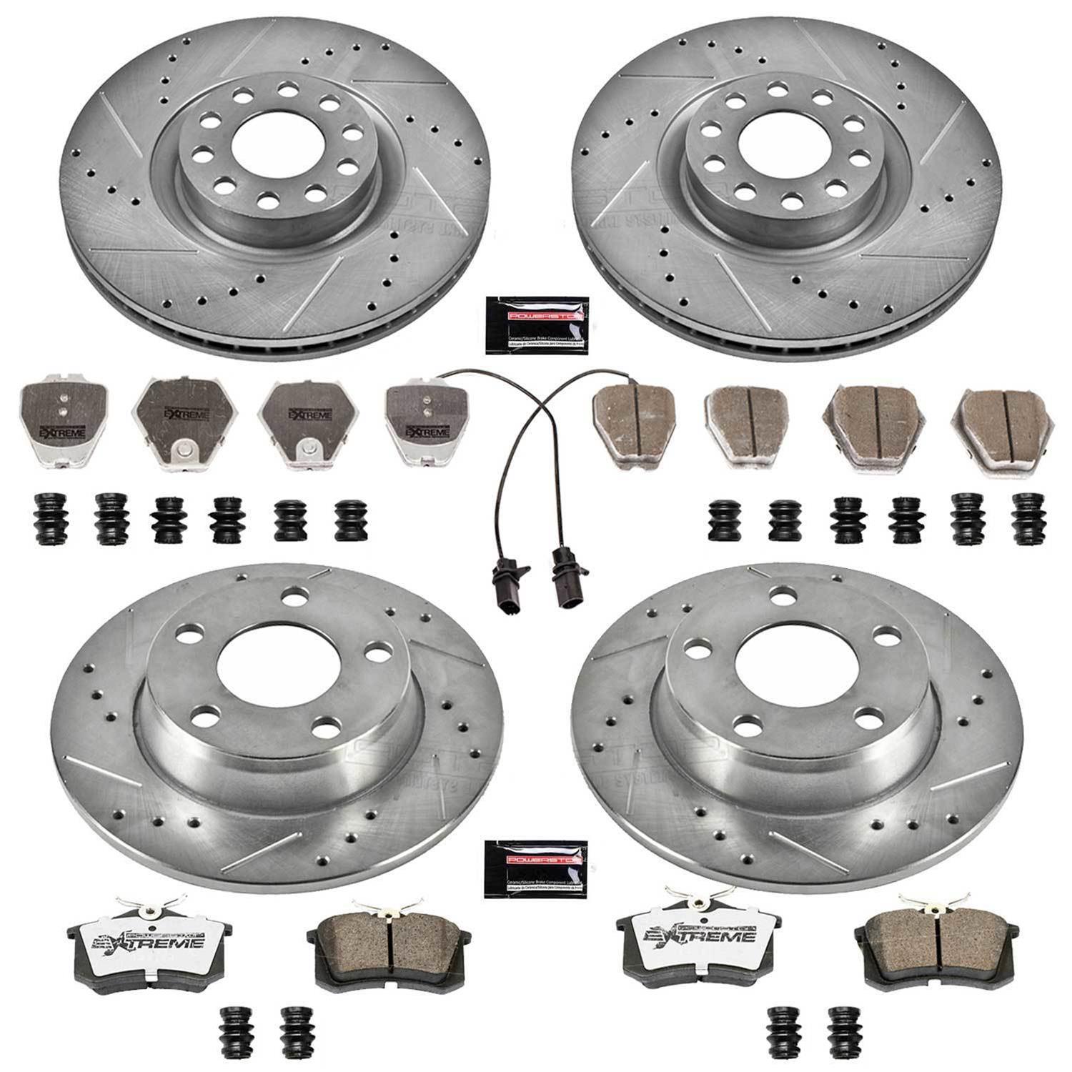 Power Stop 02-04 Audi A6 Quattro Front & Rear Z26 Street Warrior Brake Kit (1x psbK948-26, 1x psbK941-26) thumbnail 3