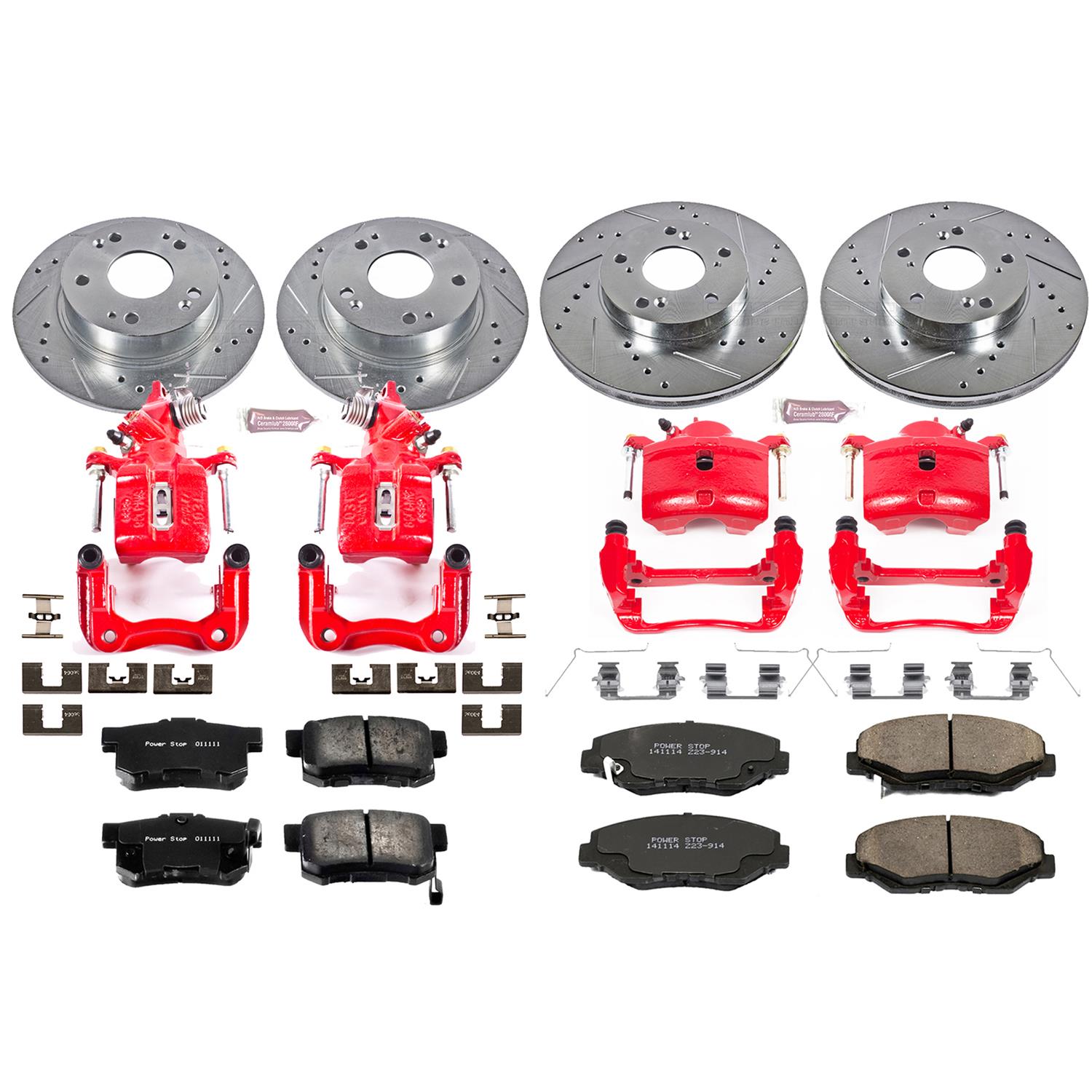 Power Stop 03-07 Honda Accord Front & Rear Z23 Evolution Sport Brake Kit w/Calipers (1x psbS2068, 1x psbK2391, 1x psbS2660, 1x psbK1043) thumbnail 7