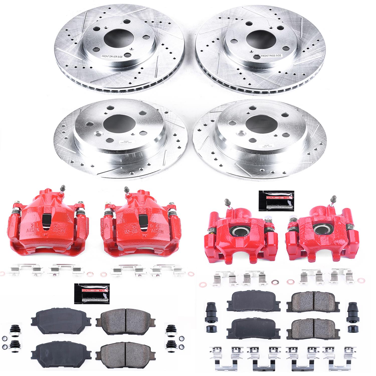 Power Stop 02-06 Toyota Camry Front & Rear Z23 Evolution Sport Brake Kit w/Calipers (1x psbK1064, 1x psbS2702, 1x psbK2418, 1x psbS2684) thumbnail 4
