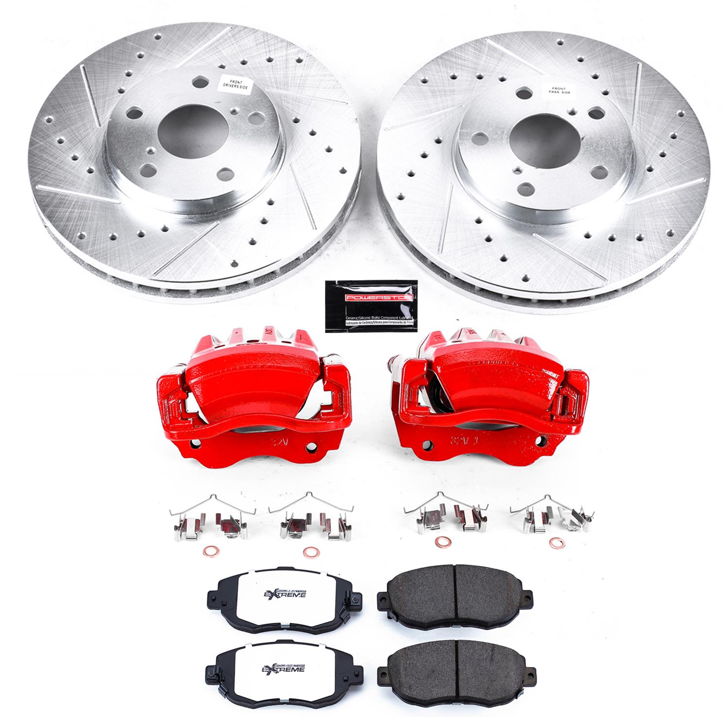 Power Stop 02-10 Lexus SC430 Front Z26 Street Kit w/Cals (1x psbK1077-26, 1x psbS2774) thumbnail 8