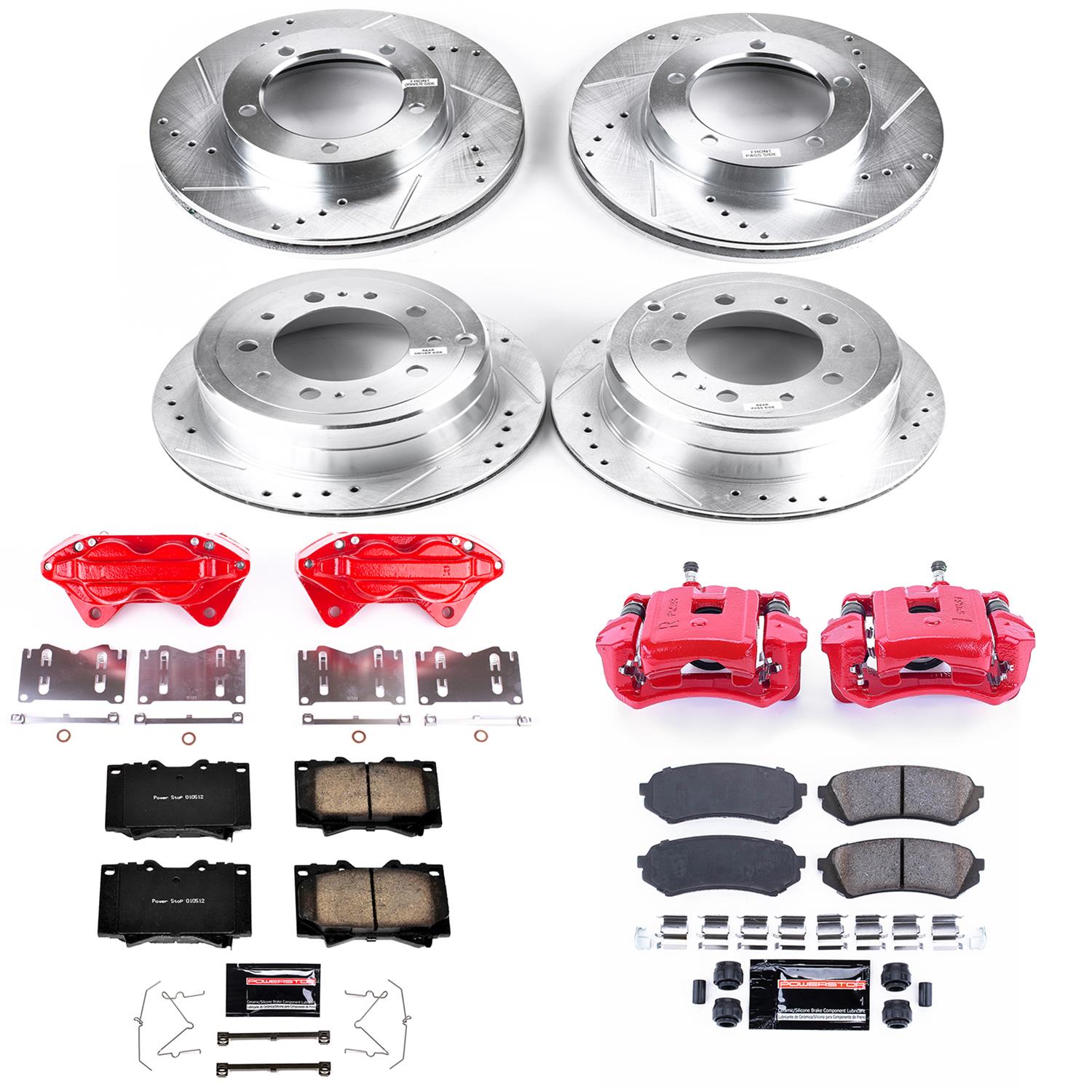 Power Stop 98-02 Lexus LX470 Front & Rear Z23 Evolution Sport Brake Kit w/Calipers (1x psbK1134, 1x psbS2634, 1x psbS2630, 1x psbK1132) thumbnail 2
