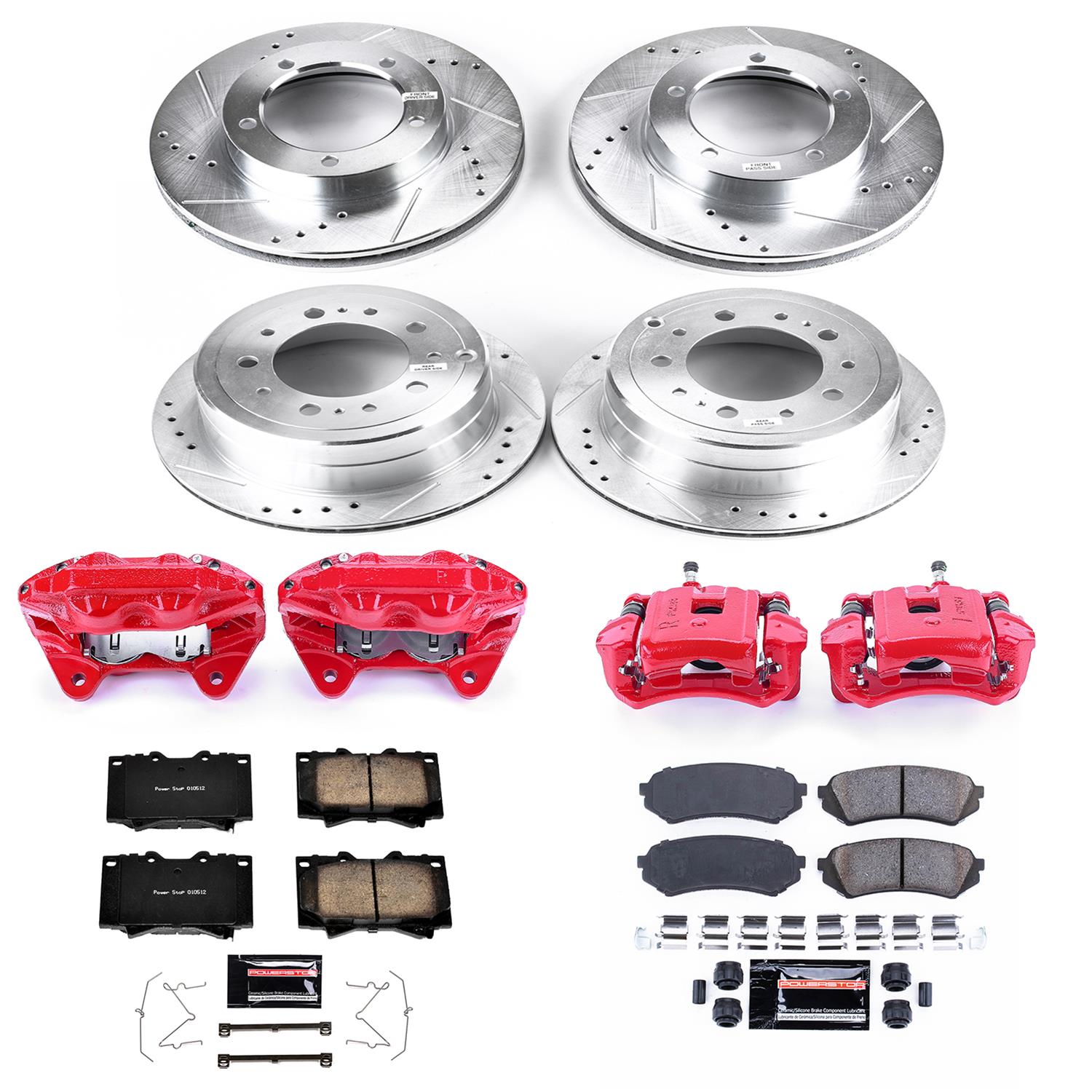 Power Stop 03-07 Lexus LX470 Front & Rear Z23 Evolution Sport Brake Kit w/Calipers (1x psbS2768, 1x psbK1134, 1x psbS2630, 1x psbK1132) thumbnail 5