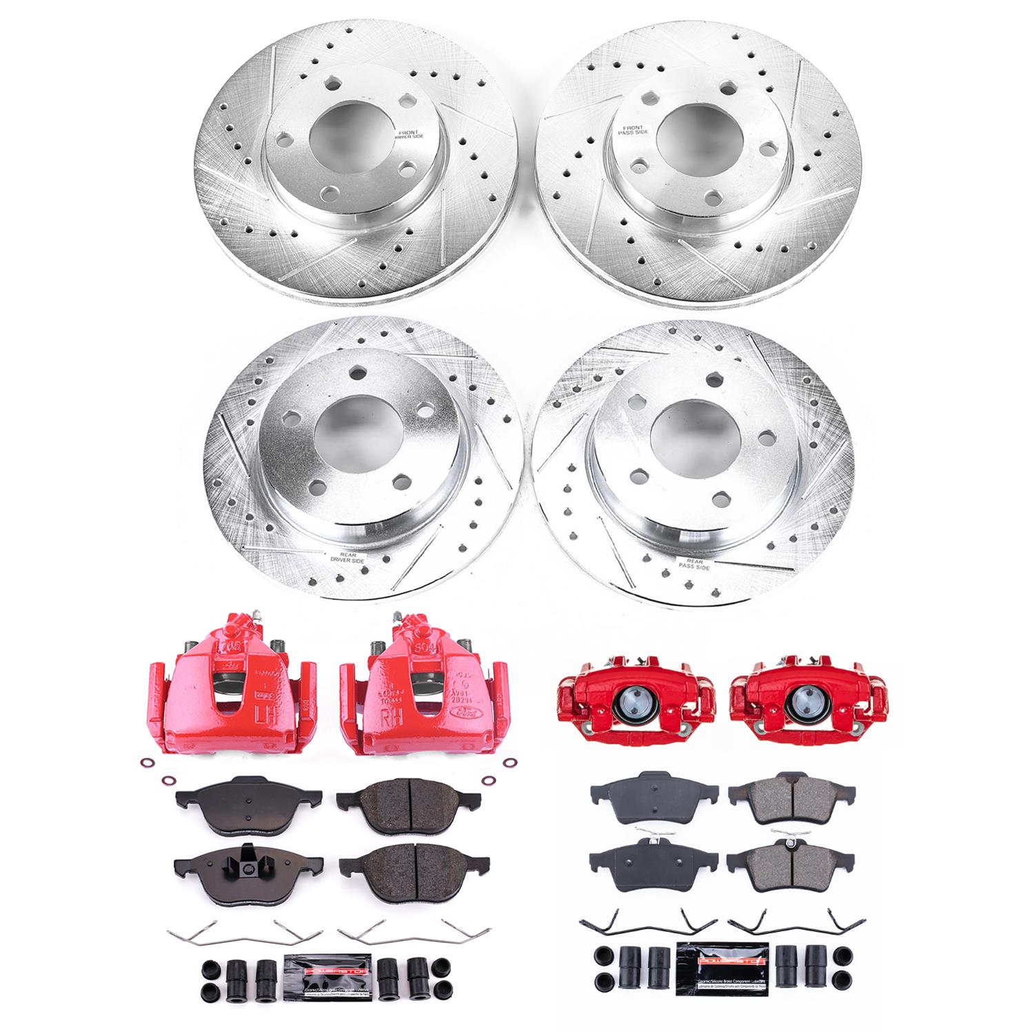 Power Stop 08-09 Mazda 3 Front & Rear Z23 Evolution Kit W/Cals (1x psbK123, 1x psbK120, 1x psbS2942B, 1x psbS2954) thumbnail 5