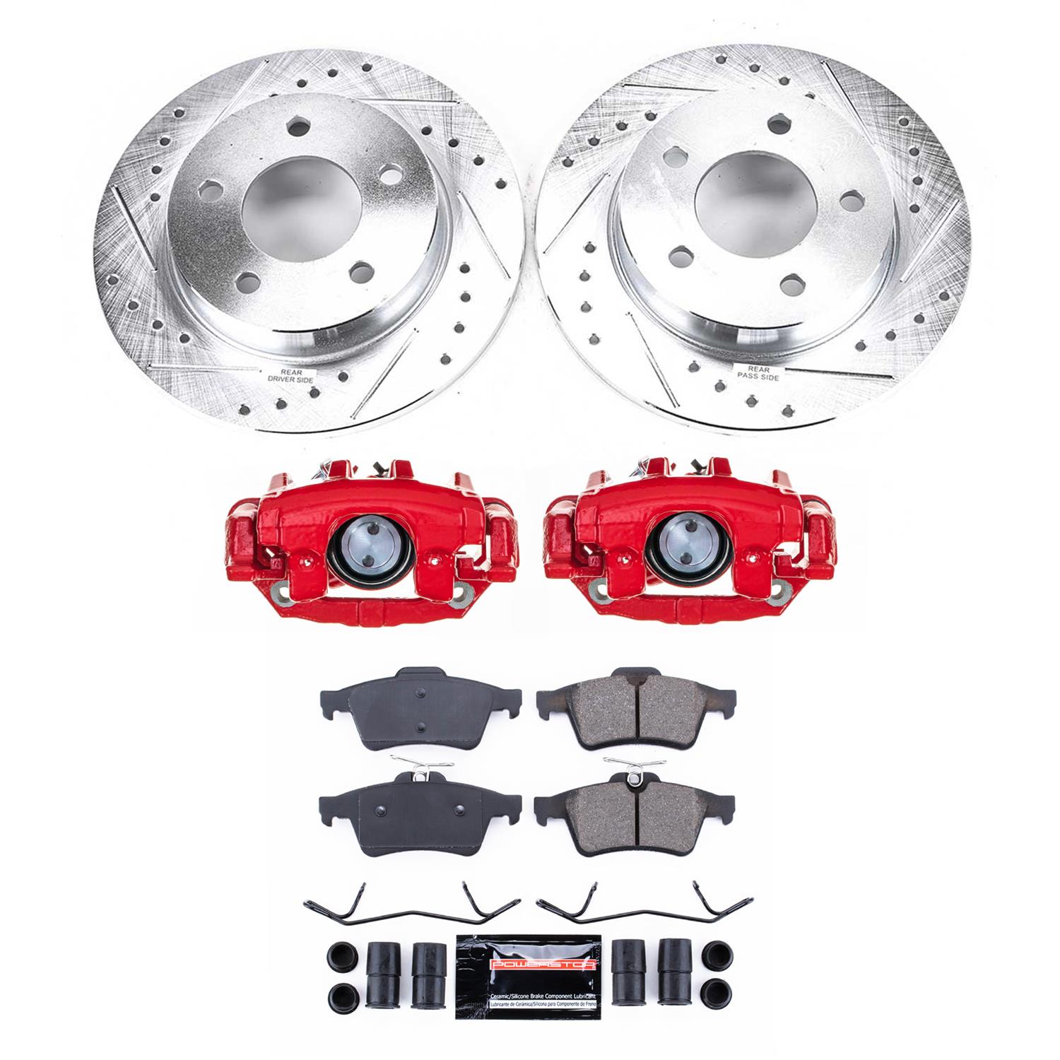 Power Stop 06-09 Mazda 3 Rear Z23 Evolution Kit W/Cals (1x psbK123, 1x psbS2954) thumbnail 8