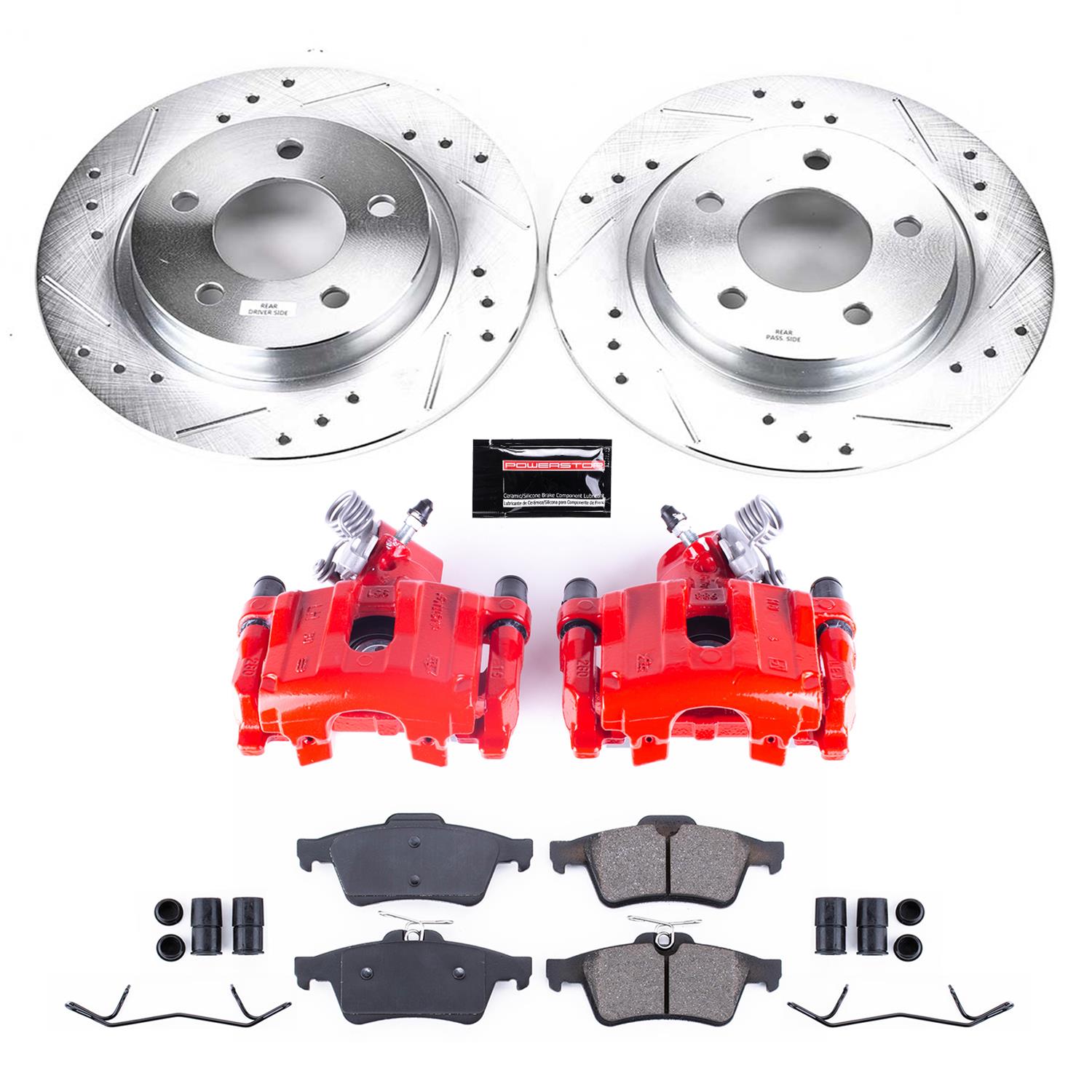 Power Stop 04-13 Mazda 3 Rear Z23 Evolution Sport Brake Kit w/Calipers (1x psbK129, 1x psbS2954A) thumbnail 2