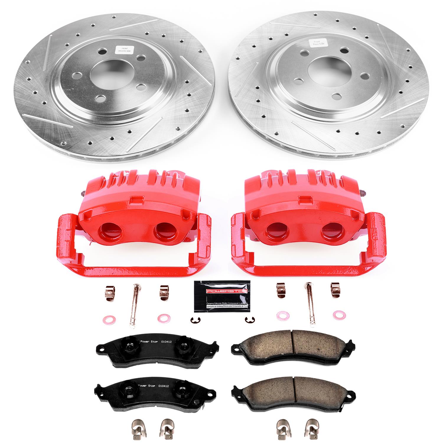 Power Stop 1999 Ford Mustang Front Z23 Evolution Sport Brake Kit w/Calipers (1x psbK1304, 1x psbS4766C) thumbnail 7