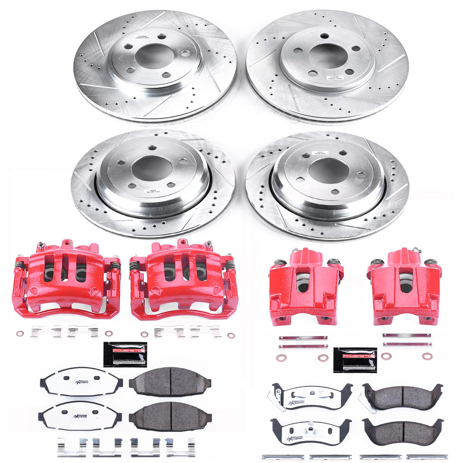 Power Stop Kc1365-26 Power Stop Z26 Street Warrior Brake Upgrade Kits 