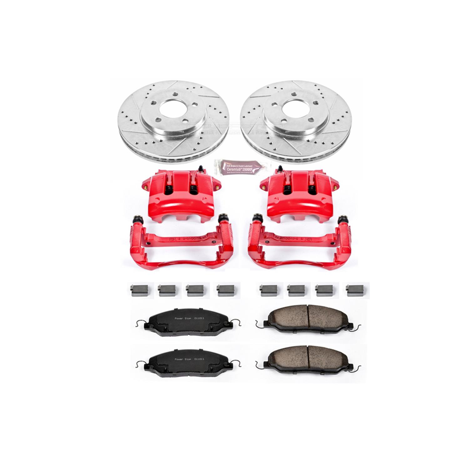 PowerStop Front & Rear Autospecialty Kit with Calipers | 2003–2005 Ford Excursion (KCOE1393)