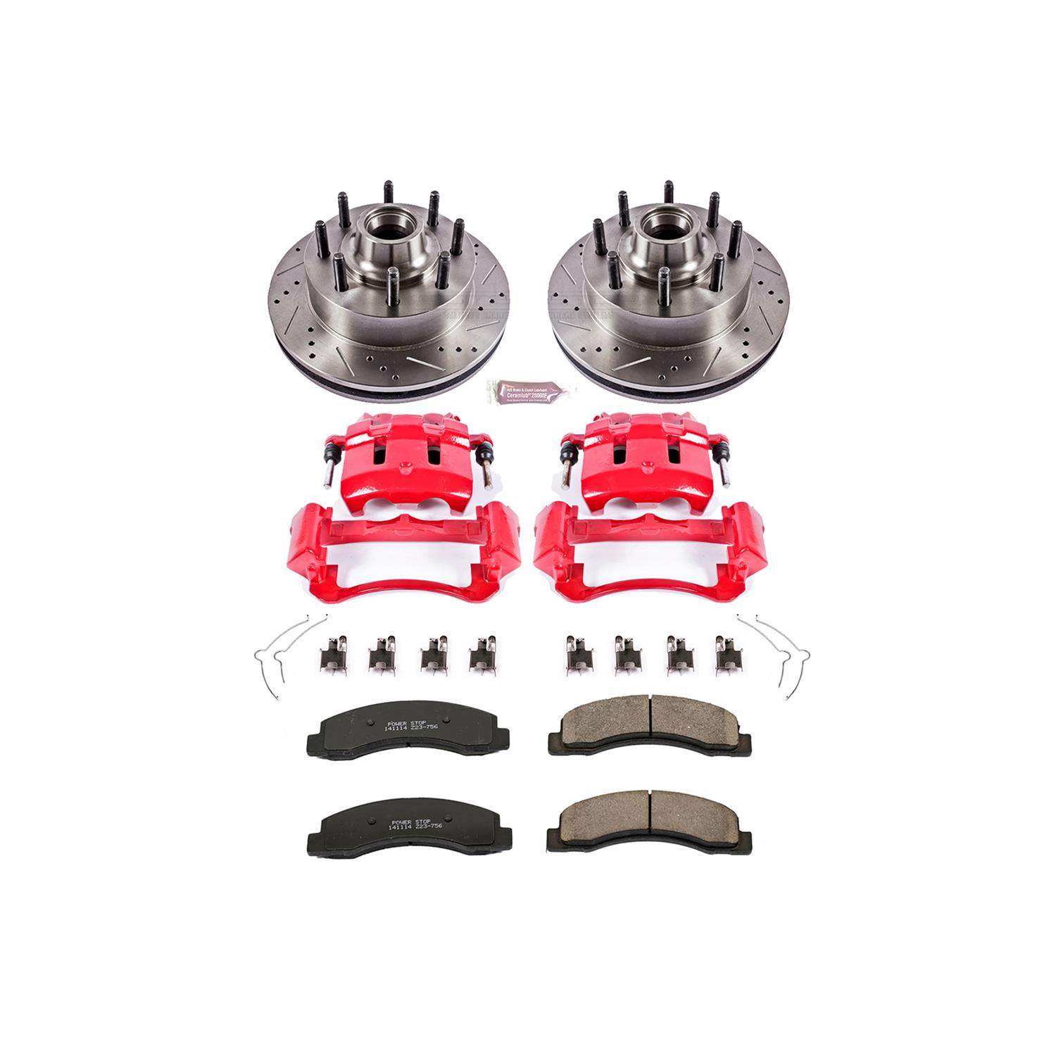 Power Stop 03-05 Ford Excursion Front Z23 Evolution Kit w/Cals (1x psbZ23-756, 1x psbS4790, 1x psbAR8181XL, 1x psbAR8181XR) thumbnail 5