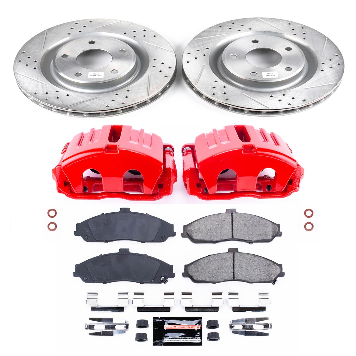 Power Stop 05-13 Chevrolet Corvette Front Z23 Evolution Sport Brake Kit w/Calipers (1x psbS5006C, 1x psbK1417) thumbnail 7