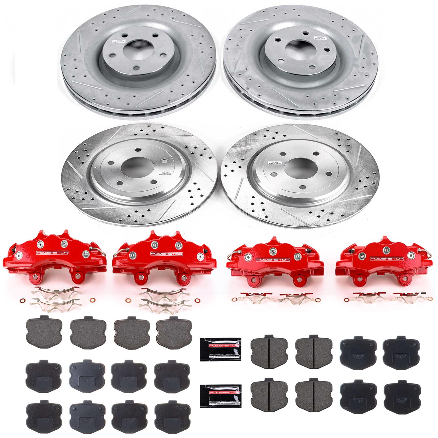 Power Stop 06-13 Chevrolet Corvette Front & Rear Z23 Evolution Sport Brake Kit w/Calipers (1x psbS15042, 1x psbK1446, 1x psbS15044, 1x psbK1444) thumbnail 4