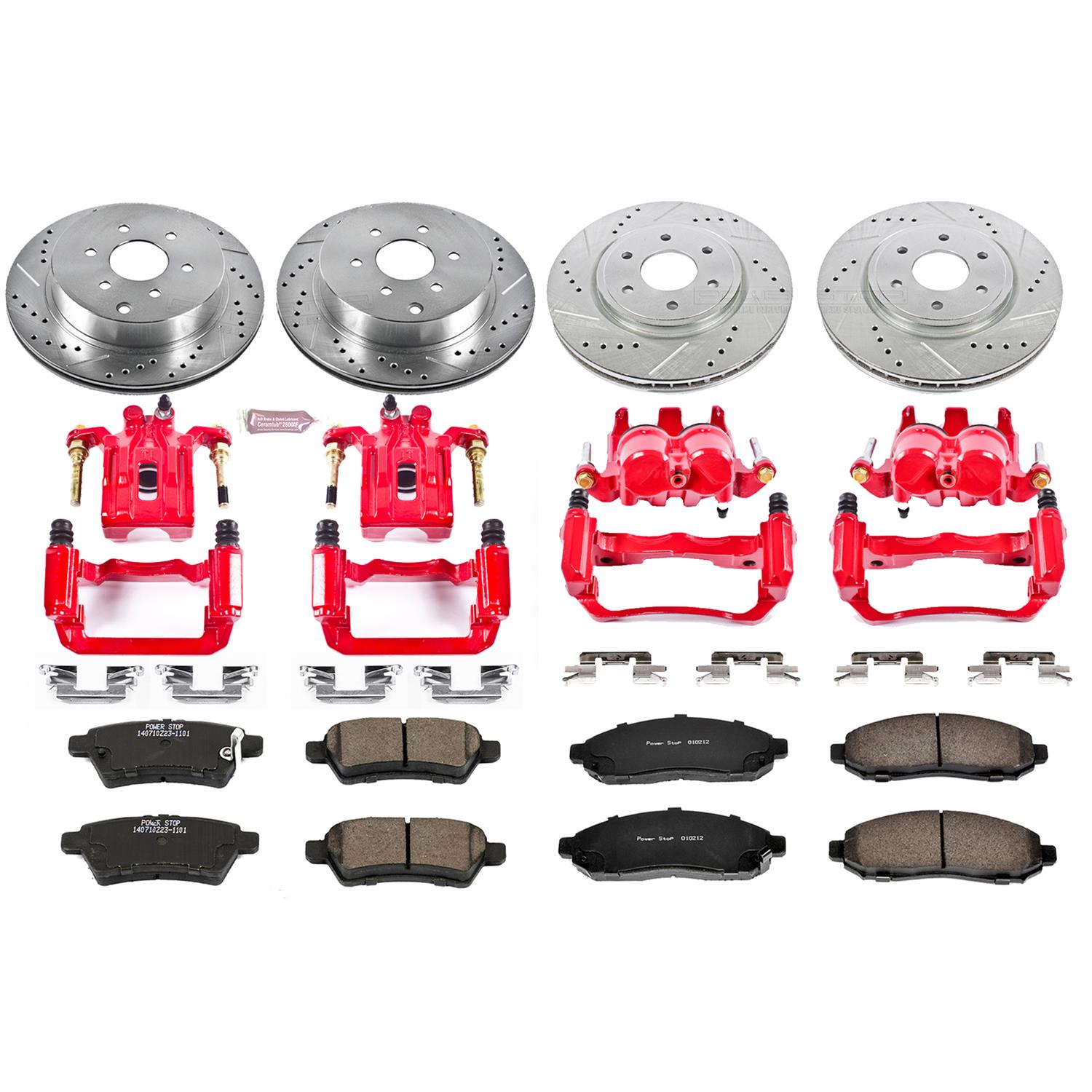 Power Stop 05-12 Nissan Pathfinder Front & Rear Z23 Evolution Sport Brake Kit w/Calipers (1x psbK142, 1x psbS2994A, 1x psbK147, 1x psbS3122A) thumbnail 7