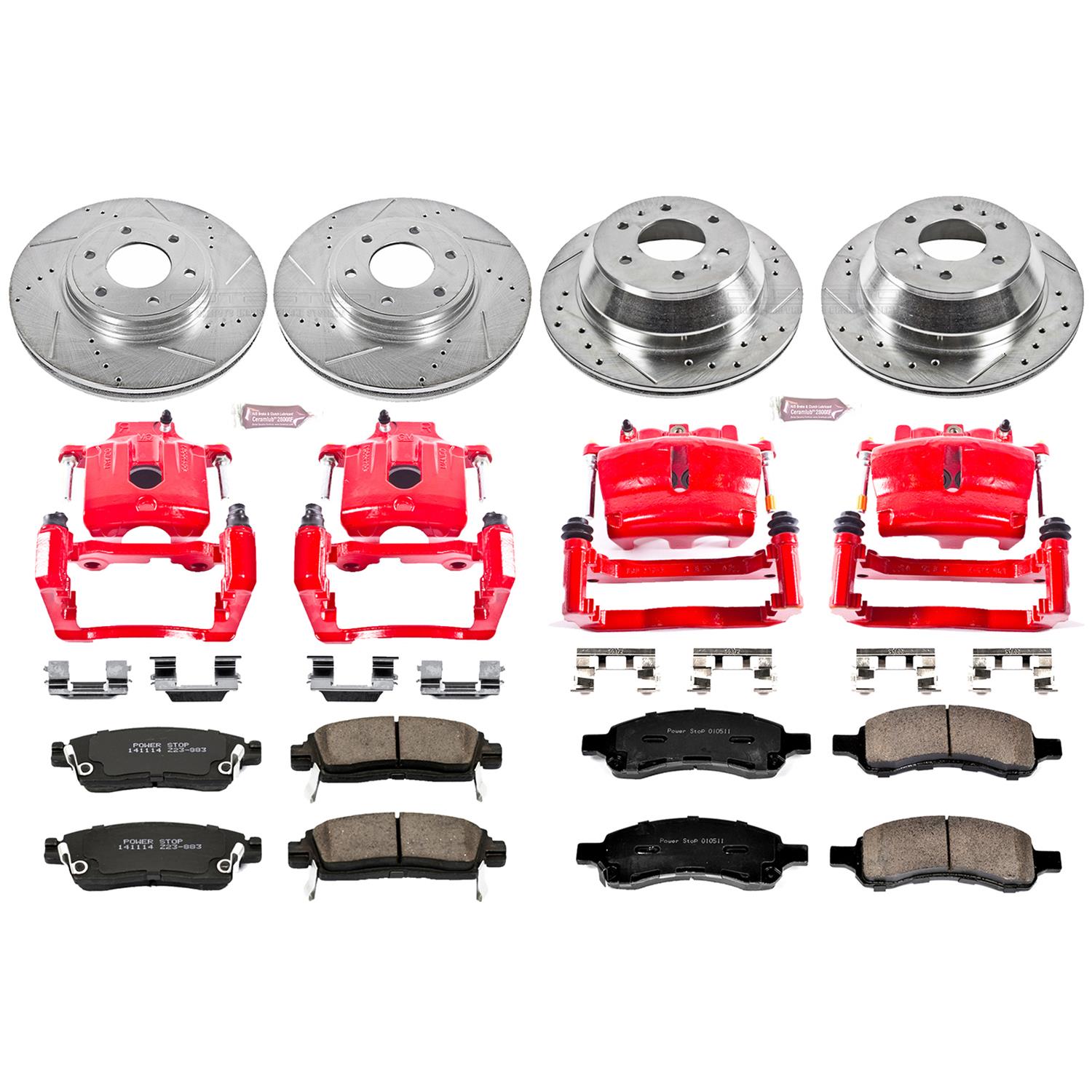 Power Stop 06-09 Chevrolet Trailblazer Front & Rear Z23 Evolution Sport Brake Kit w/Calipers (1x psbS5004, 1x psbS4804, 1x psbK1453, 1x psbK2050) thumbnail 5