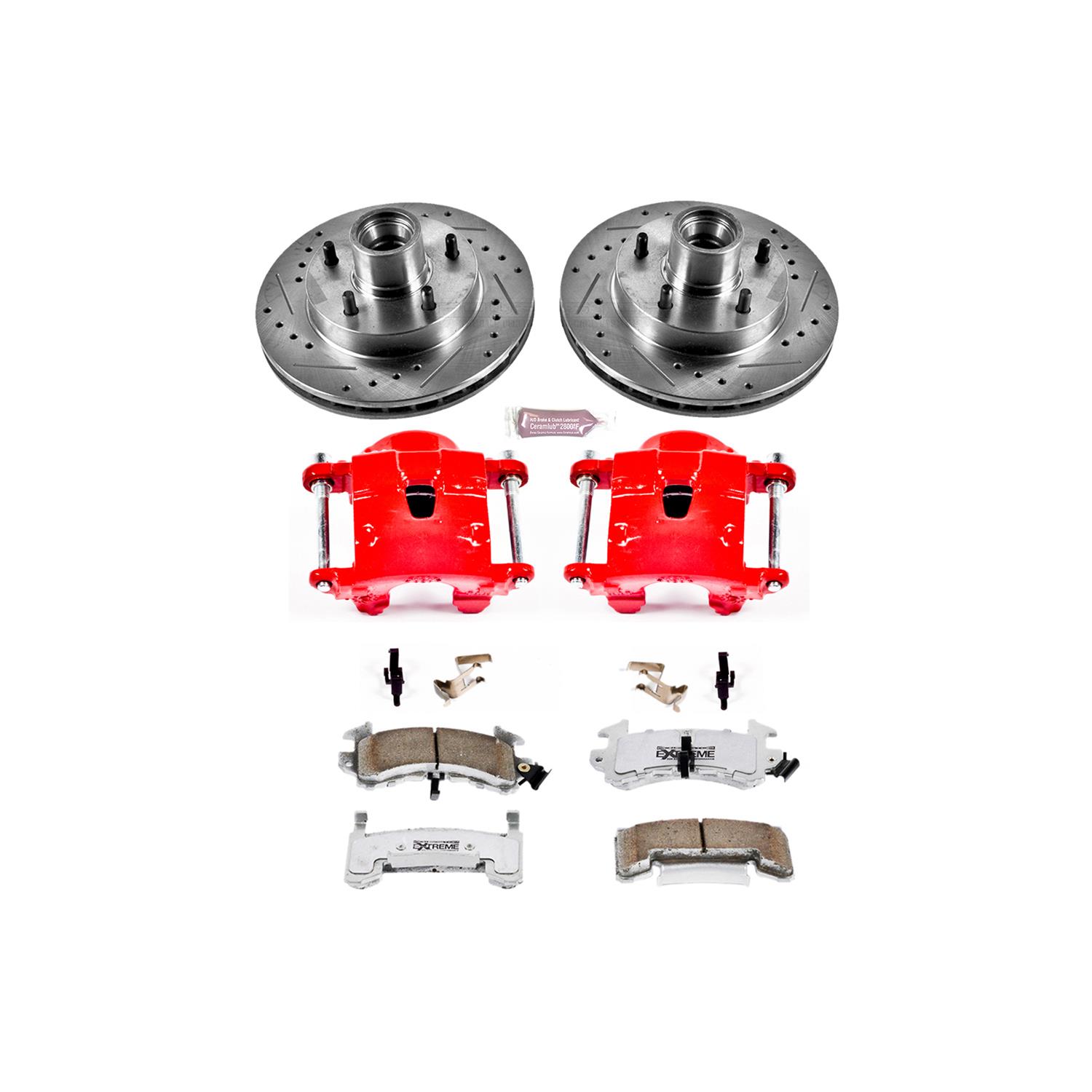 Power Stop KC148526 Power Stop Z26 Street Warrior Brake Upgrade Kits with Calipers Summit Racing