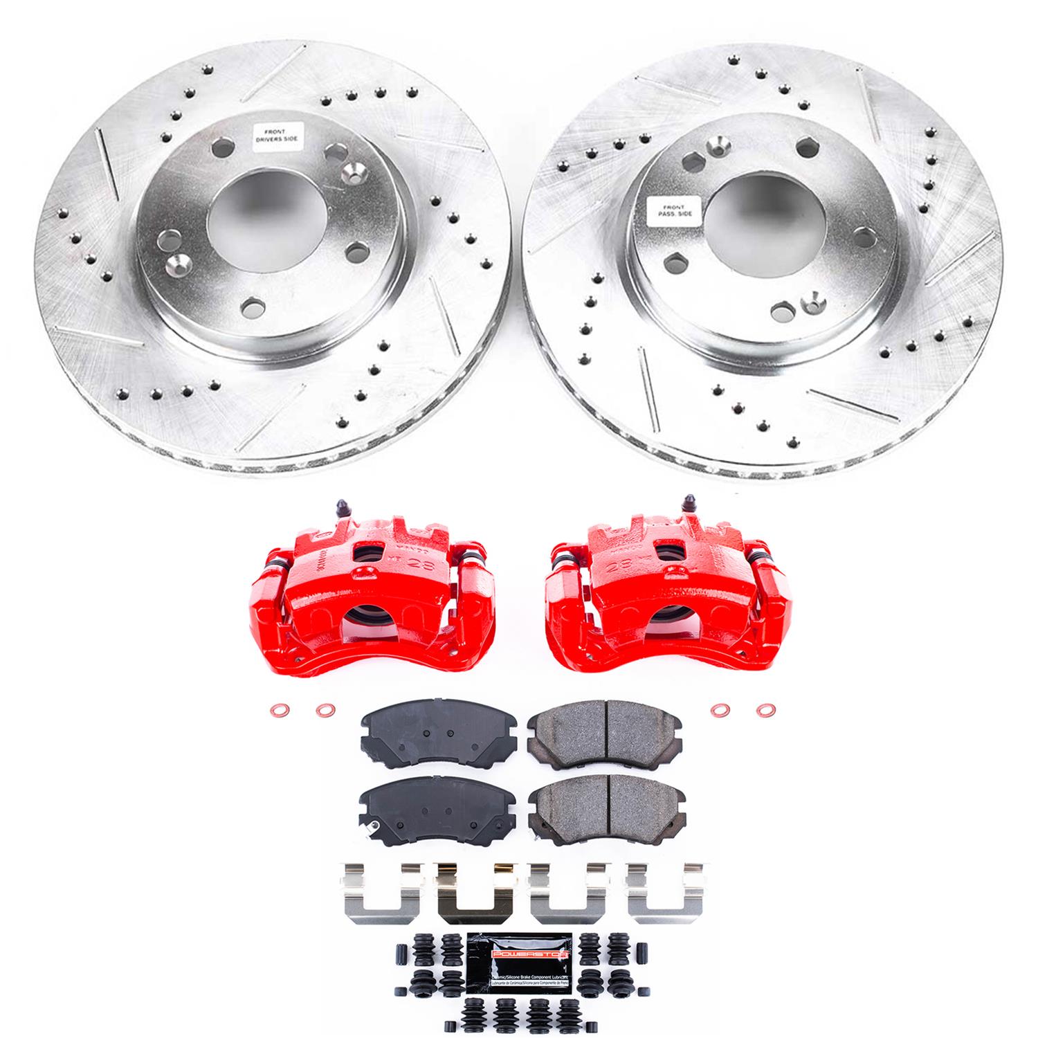 Power Stop 05-09 Hyundai Tucson Front Z23 Evolution Sport Brake Kit w/Calipers (1x psbS2996, 1x psbK165) thumbnail 7