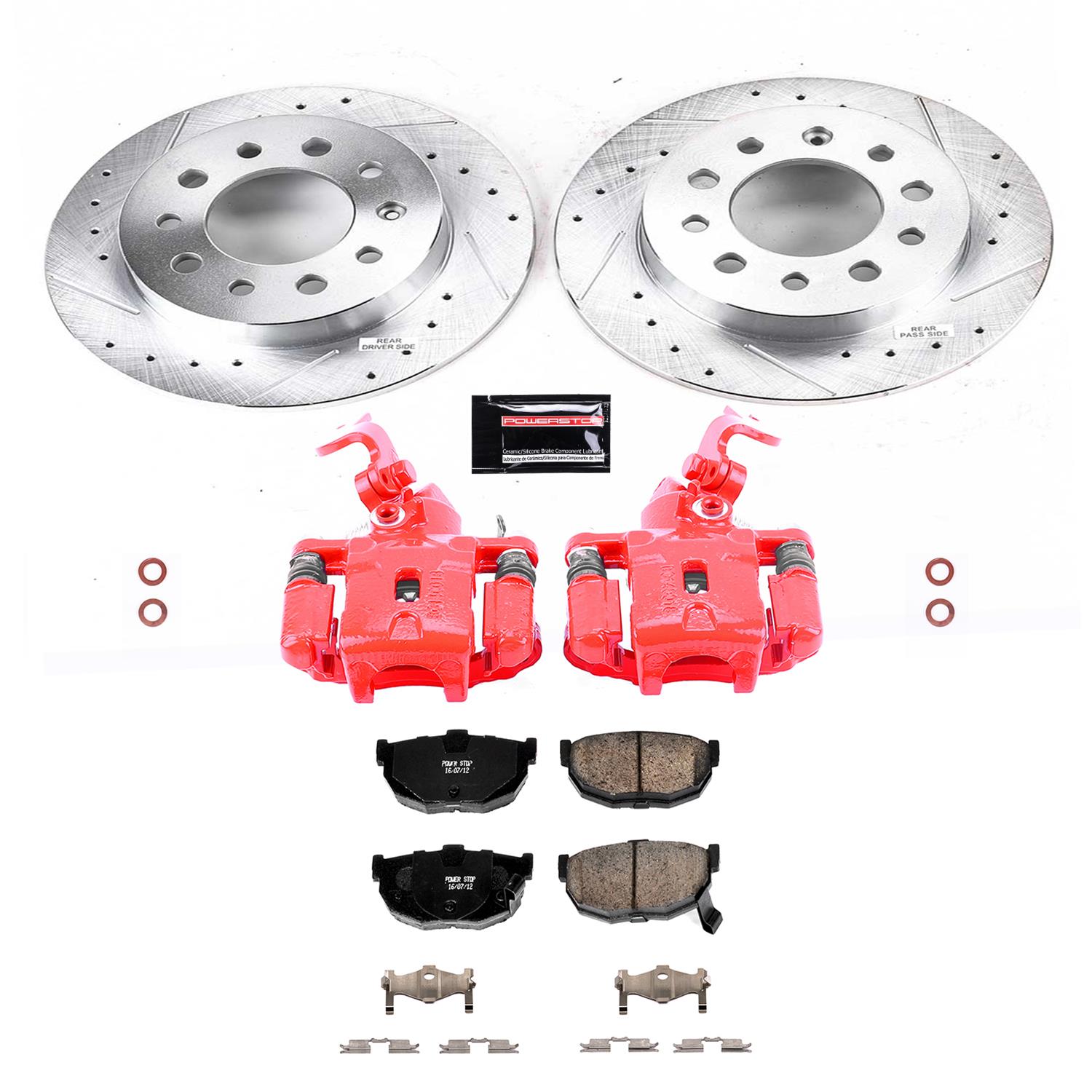 Power Stop 2003 Hyundai Tiburon Rear Z23 Evolution Sport Brake Kit w/Calipers (1x psbS2854, 1x psbK170) thumbnail 8