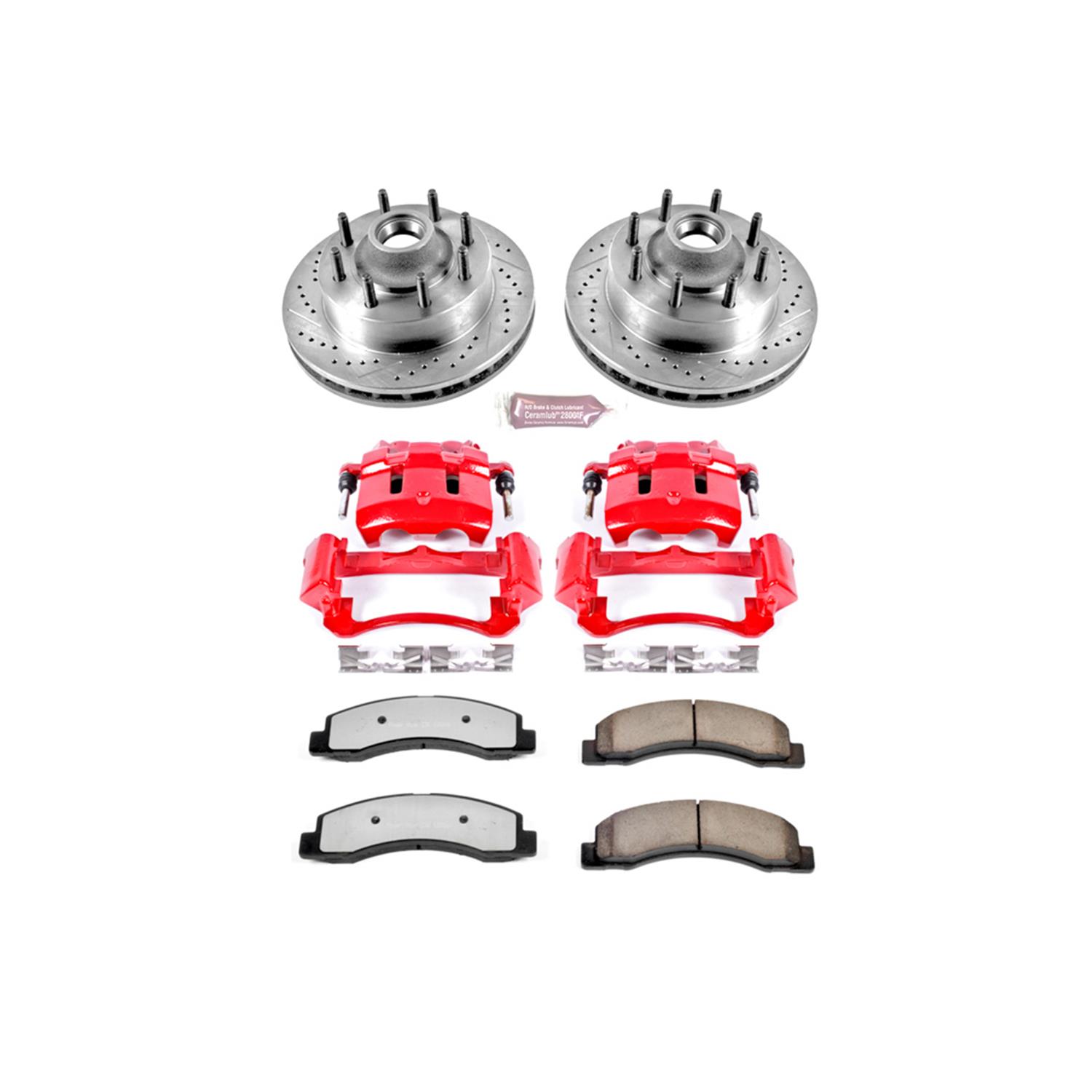 Power Stop KC1891-36 Front Z36 Truck and Tow Brake Kit with Calipers