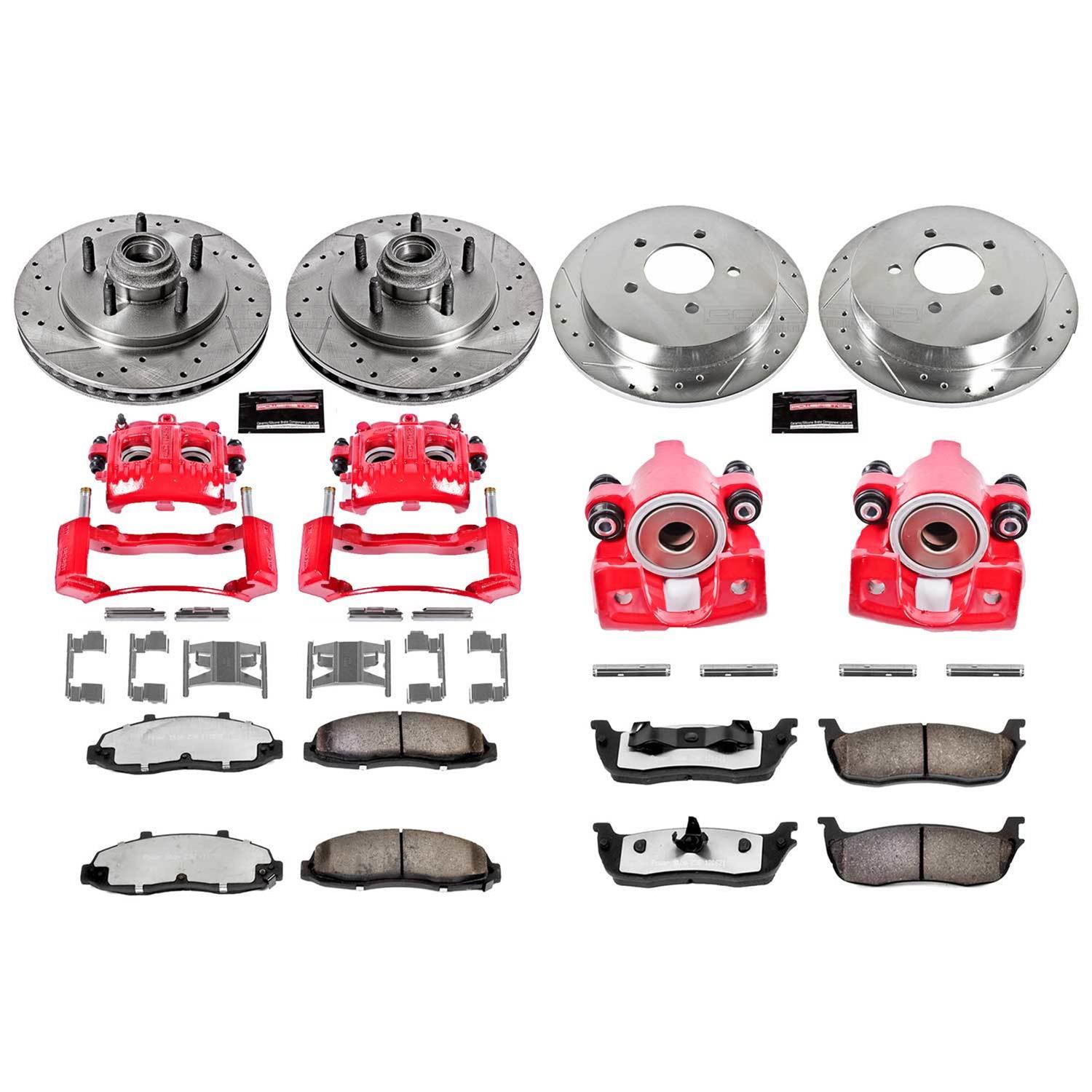 Power Stop 00-02 Lincoln Navigator Front and Rear Z36 Truck & Tow Kit w/Cals (1x psbS4678, 1x psbK1913-36, 1x psbK1916-36, 1x psbS4652) thumbnail 9
