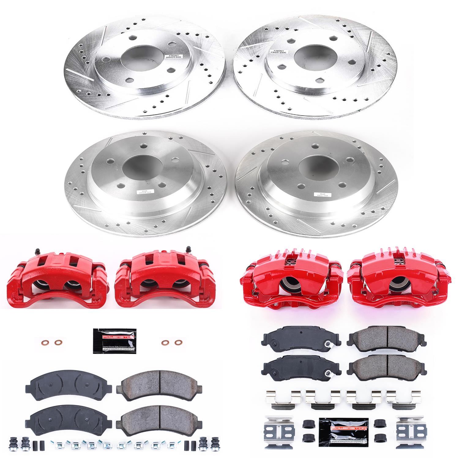 Power Stop 98-05 Chevrolet Blazer Front & Rear Z23 Evolution Sport Brake Kit w/Calipers (1x psbK2004, 1x psbS4694, 1x psbK2008, 1x psbS4712) thumbnail 5