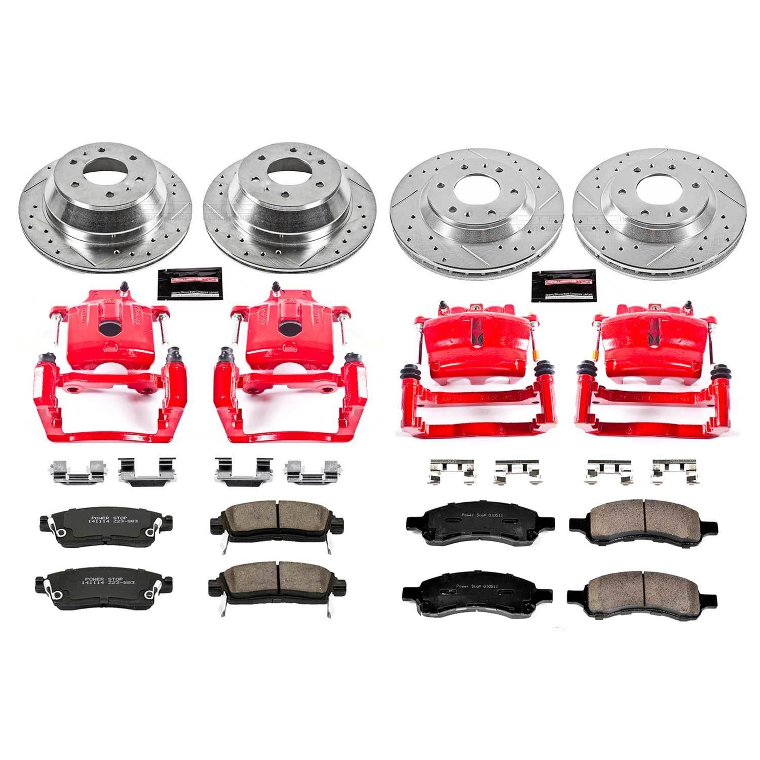 Power Stop 06-07 Buick Rainier Front & Rear Z23 Evolution Sport Brake Kit w/Calipers (1x psbK2059, 1x psbS5004, 1x psbS4804, 1x psbK2050) thumbnail 7