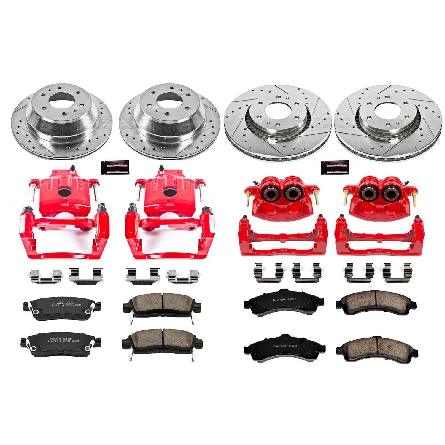 Power Stop 04-05 Buick Rainier Front & Rear Z23 Evolution Sport Brake Kit w/Calipers (1x psbK2061, 1x psbS4798, 1x psbS4804, 1x psbK2050) thumbnail 7