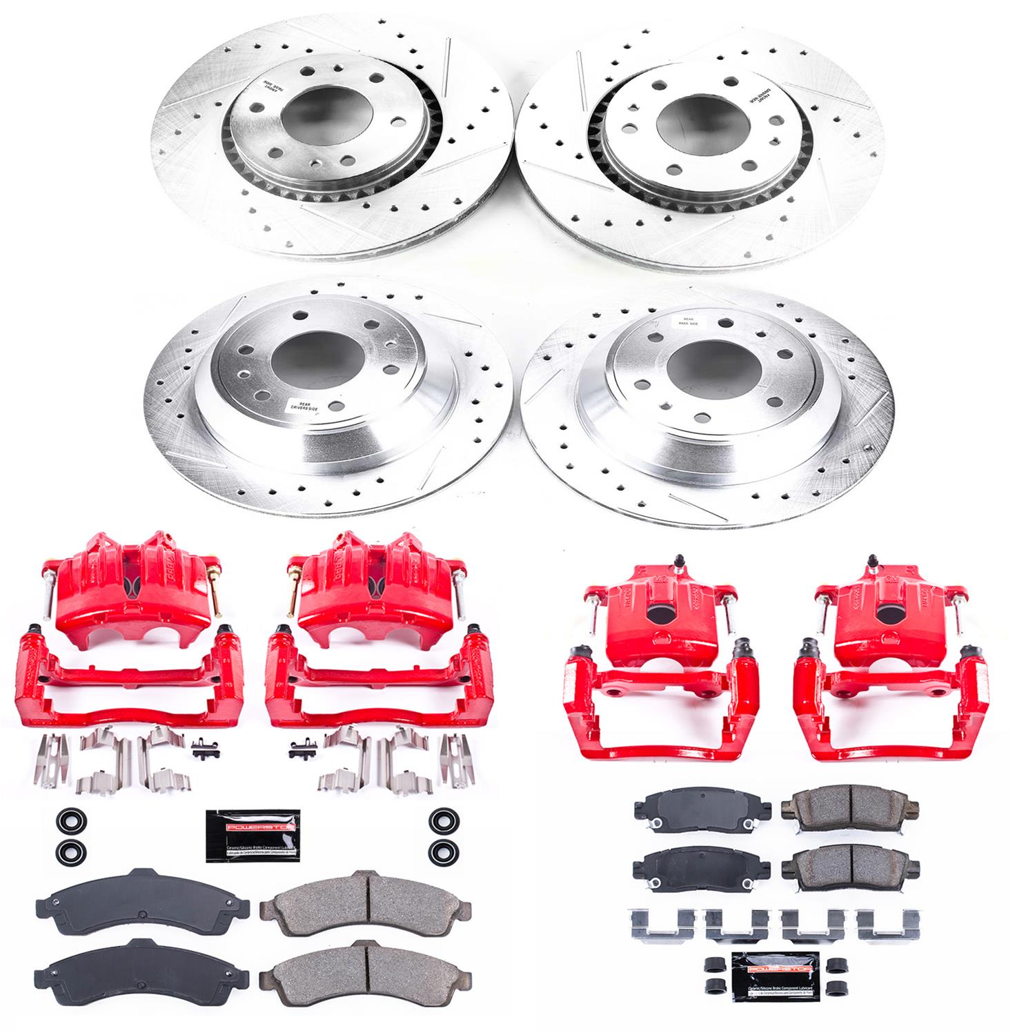 Power Stop 2005 Saab 9-7x Front & Rear Z23 Evolution Sport Brake Kit w/Calipers (1x psbK2061, 1x psbS4798A, 1x psbS4804, 1x psbK2050) thumbnail 5