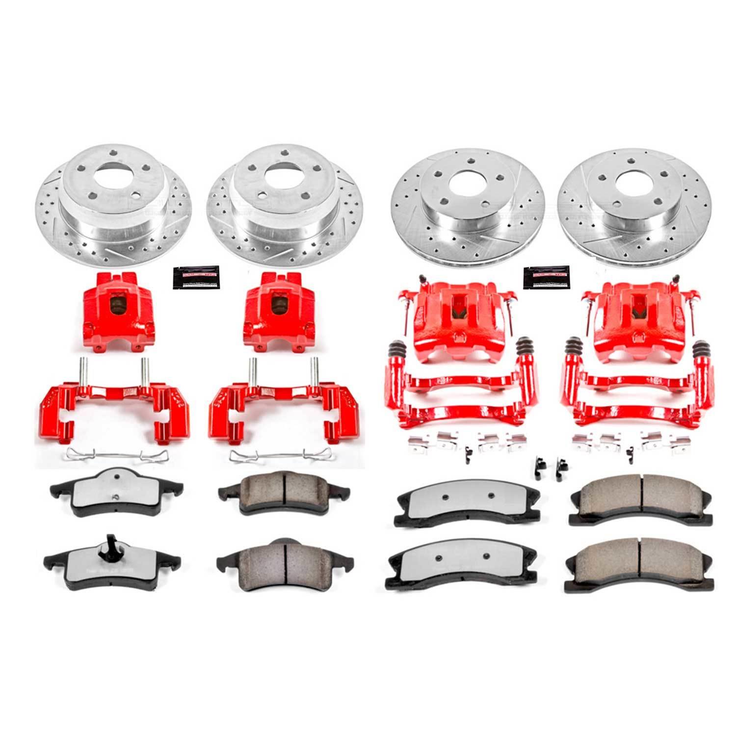 Power Stop 99-04 Jeep Grand Cherokee Front & Rear Z36 Truck & Tow Kit w/Calipers (1x psbK2151-36, 1x psbS4818, 1x psbS4826, 1x psbK2149-36) thumbnail 2