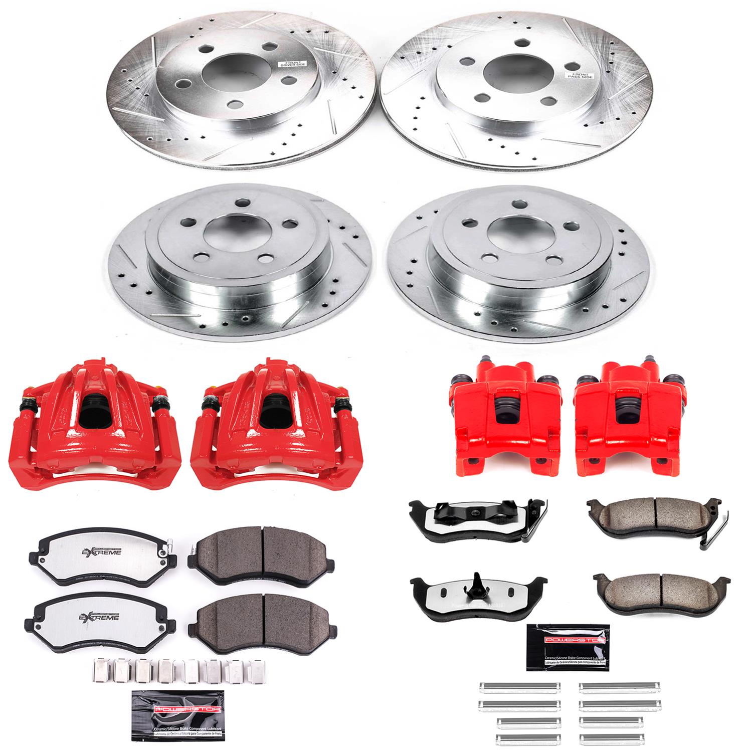 Power Stop 03-07 Jeep Liberty Front & Rear Z36 Truck & Tow Brake Kit w/Calipers (1x psbKC2160-36, 1x psbKC2197-36) thumbnail 2