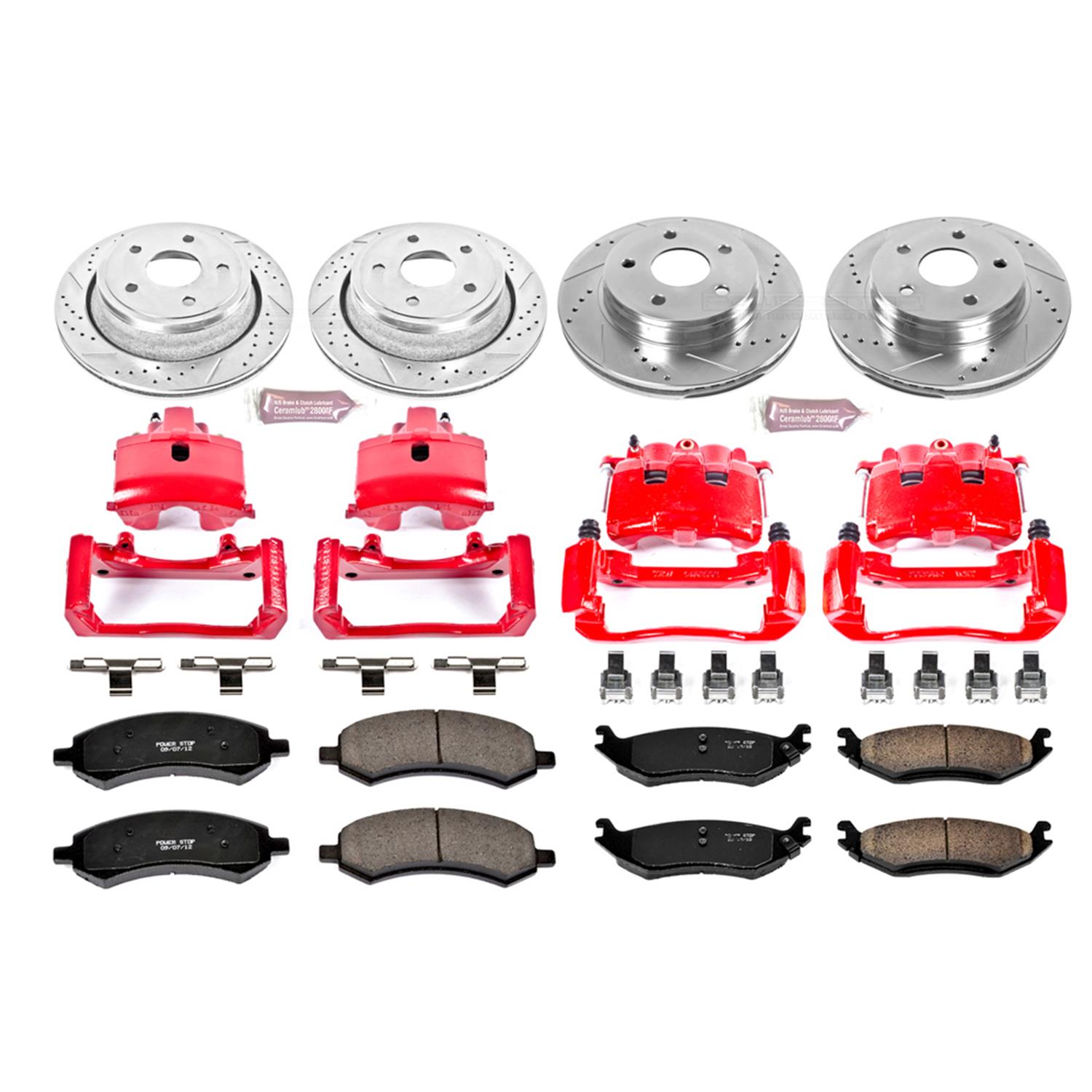 Power Stop KC2164 Power Stop Z23 Evolution Sport Brake Upgrade Kits with Calipers Summit Racing