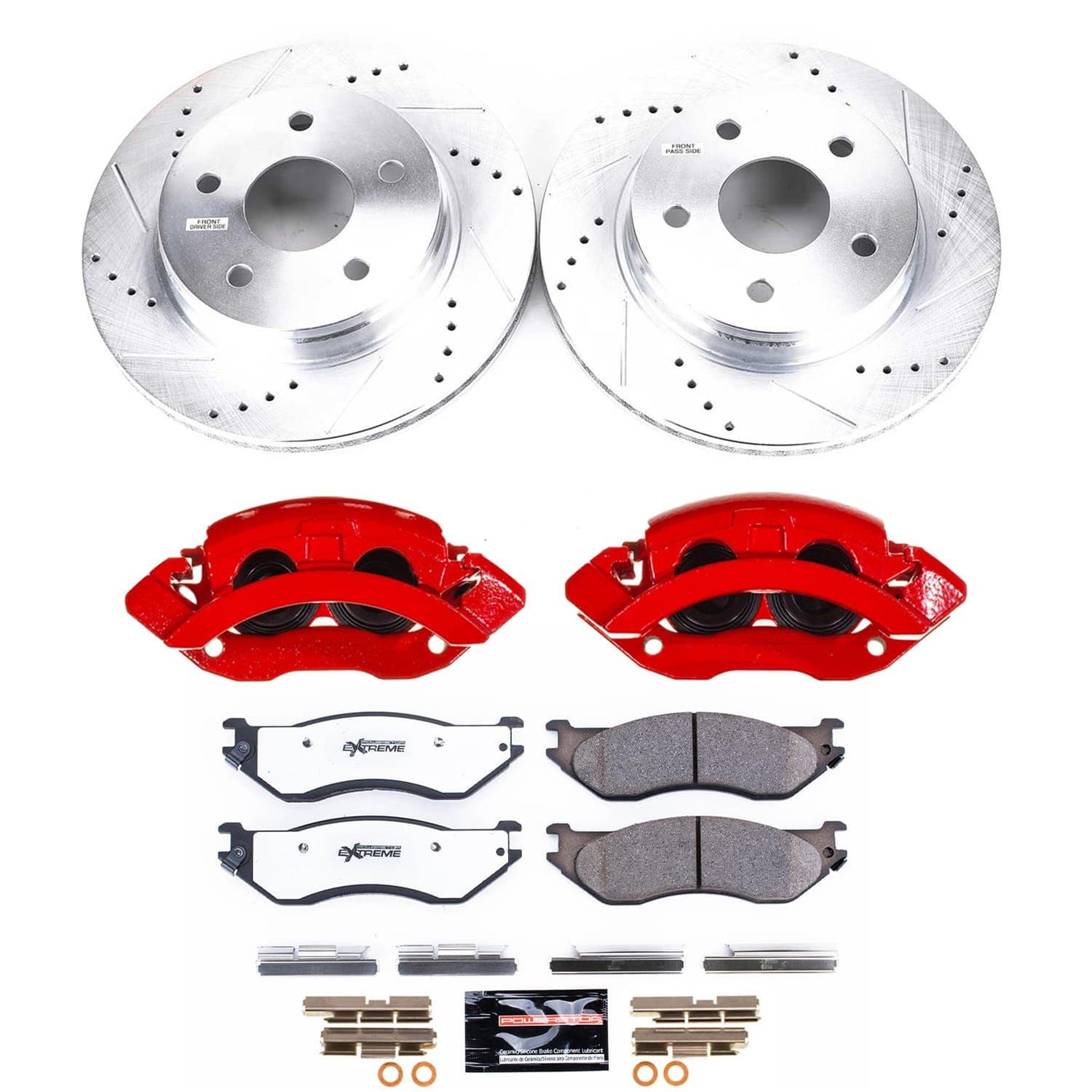 Power Stop 04-06 Dodge Durango Front Z36 Truck & Tow Kit w/Cals (1x psbK2165-36, 1x psbS4876) thumbnail 7
