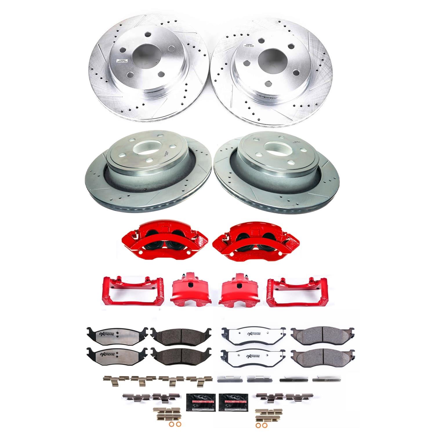 Power Stop 04-06 Dodge Durango Front and Rear Z36 Truck & Tow Kit w/Cals (1x psbK2172-36, 1x psbK2165-36, 1x psbS4836, 1x psbS4876) thumbnail 7