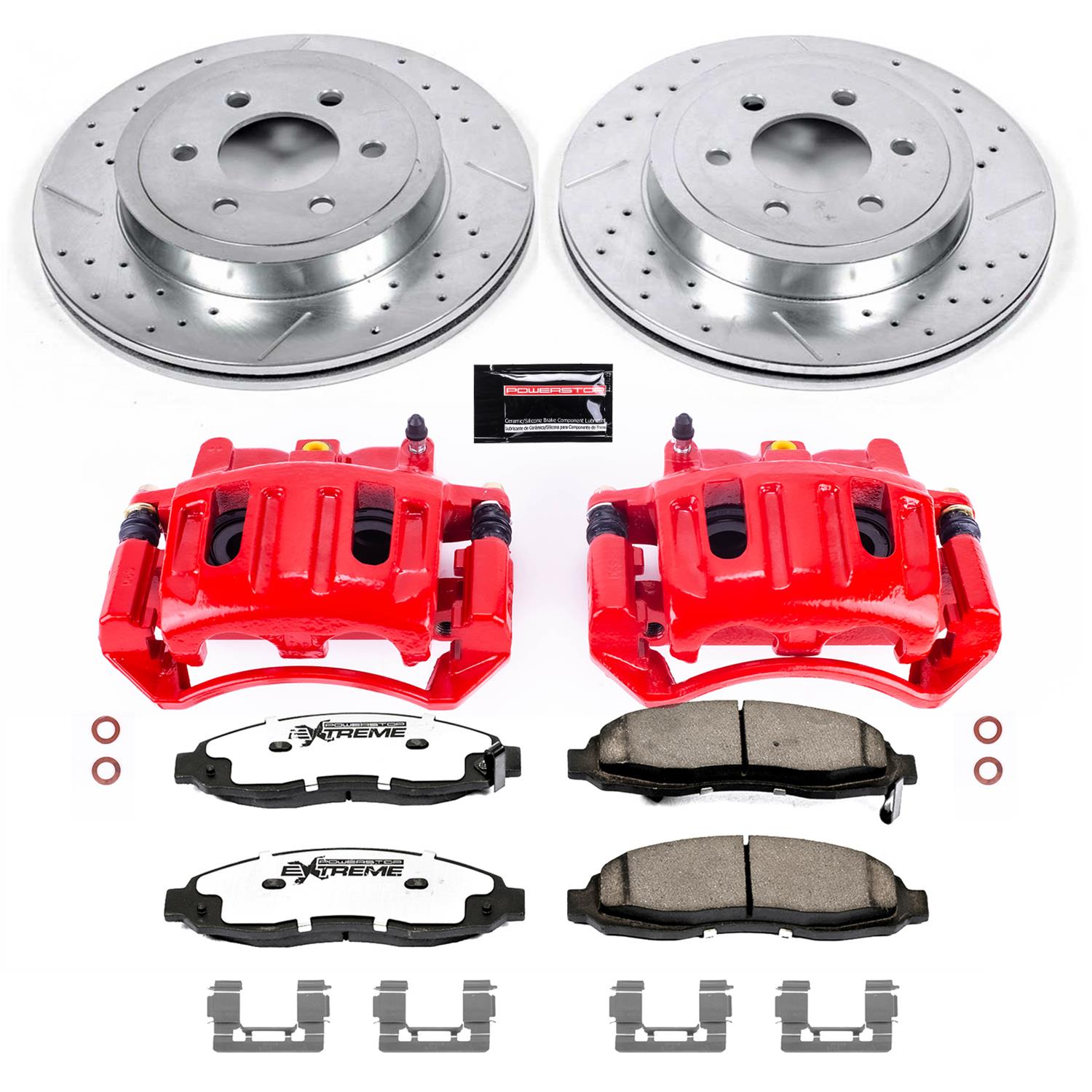Power Stop 03-04 Dodge Dakota Front Z36 Truck & Tow Kit w/Cals (1x psbK2187-36, 1x psbS4862) thumbnail 8